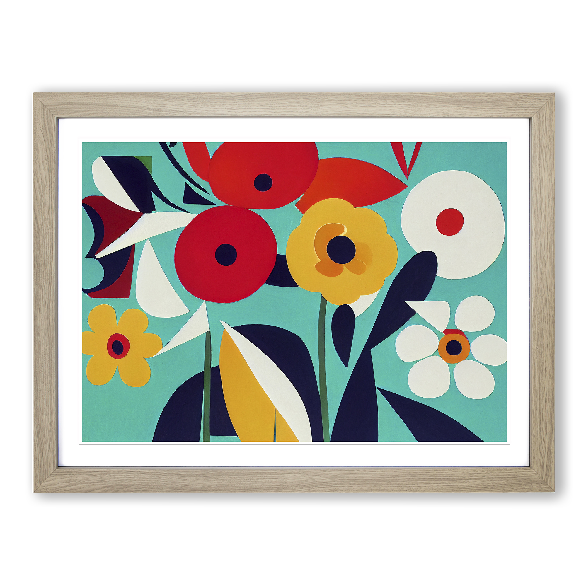 Inspiring Abstract Flowers Framed Canvas Wall Art Print Poster Picture - Picture 6 of 8