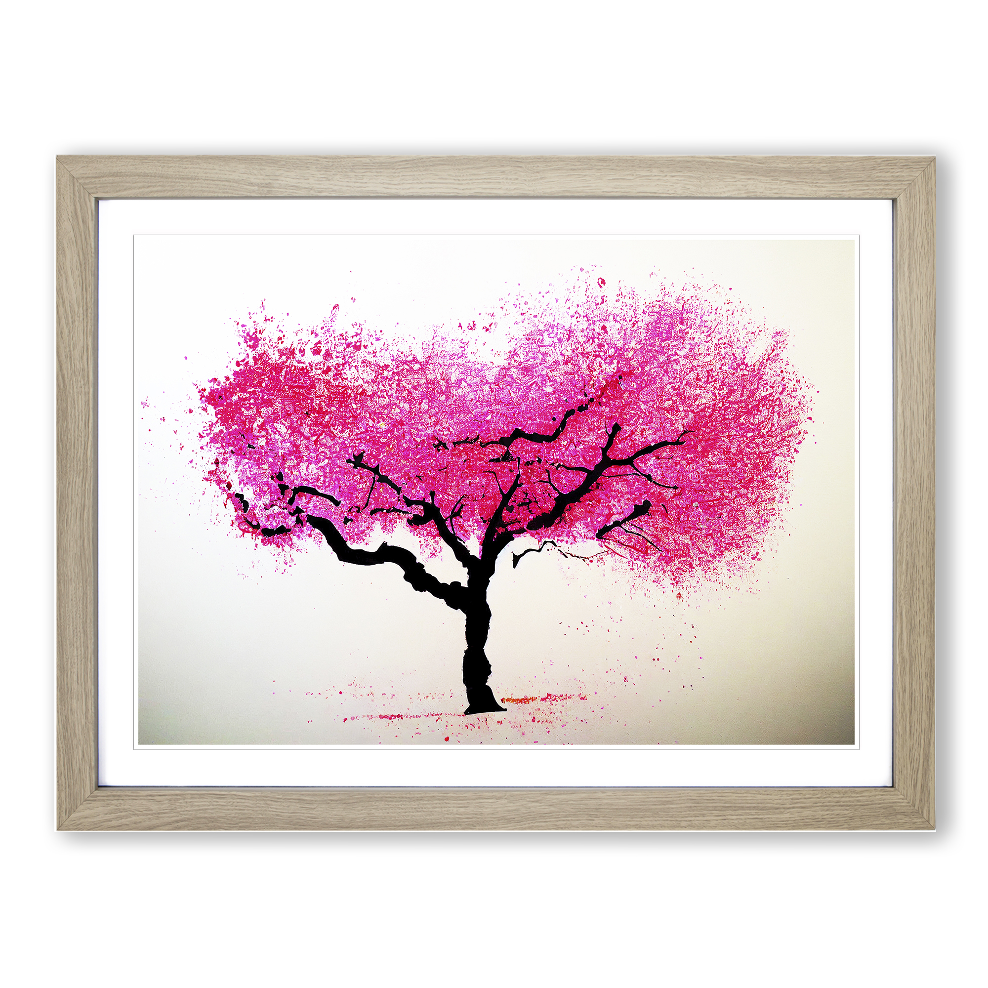 Inspiring Cherry Blossom Tree Abstract Framed Canvas Wall Art Print Picture - Picture 6 of 8
