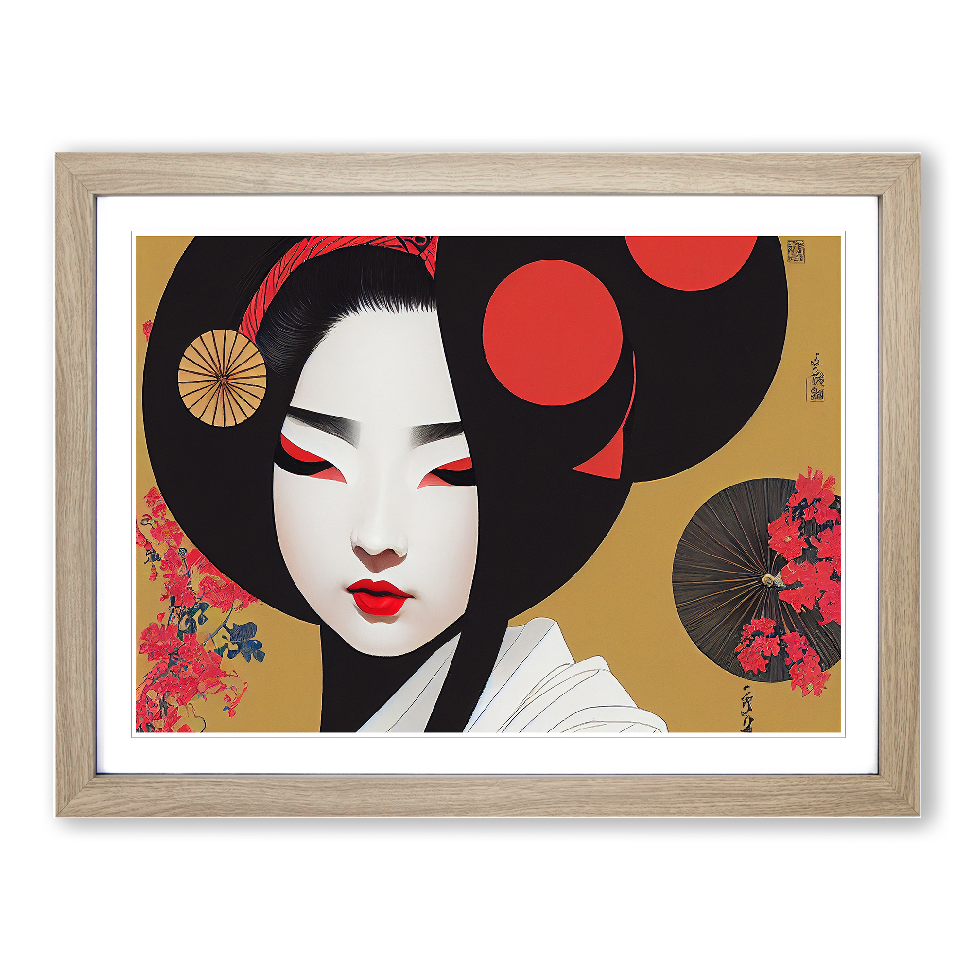 Inspiring Geisha Wall Art Print Framed Canvas Picture Poster Decor