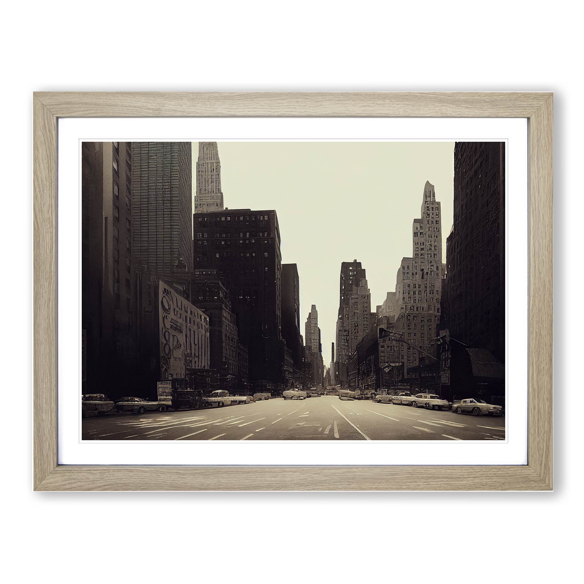 Vintage New York Skyline Vol.1 Wall Art Print Framed Canvas Picture Poster Decor-image