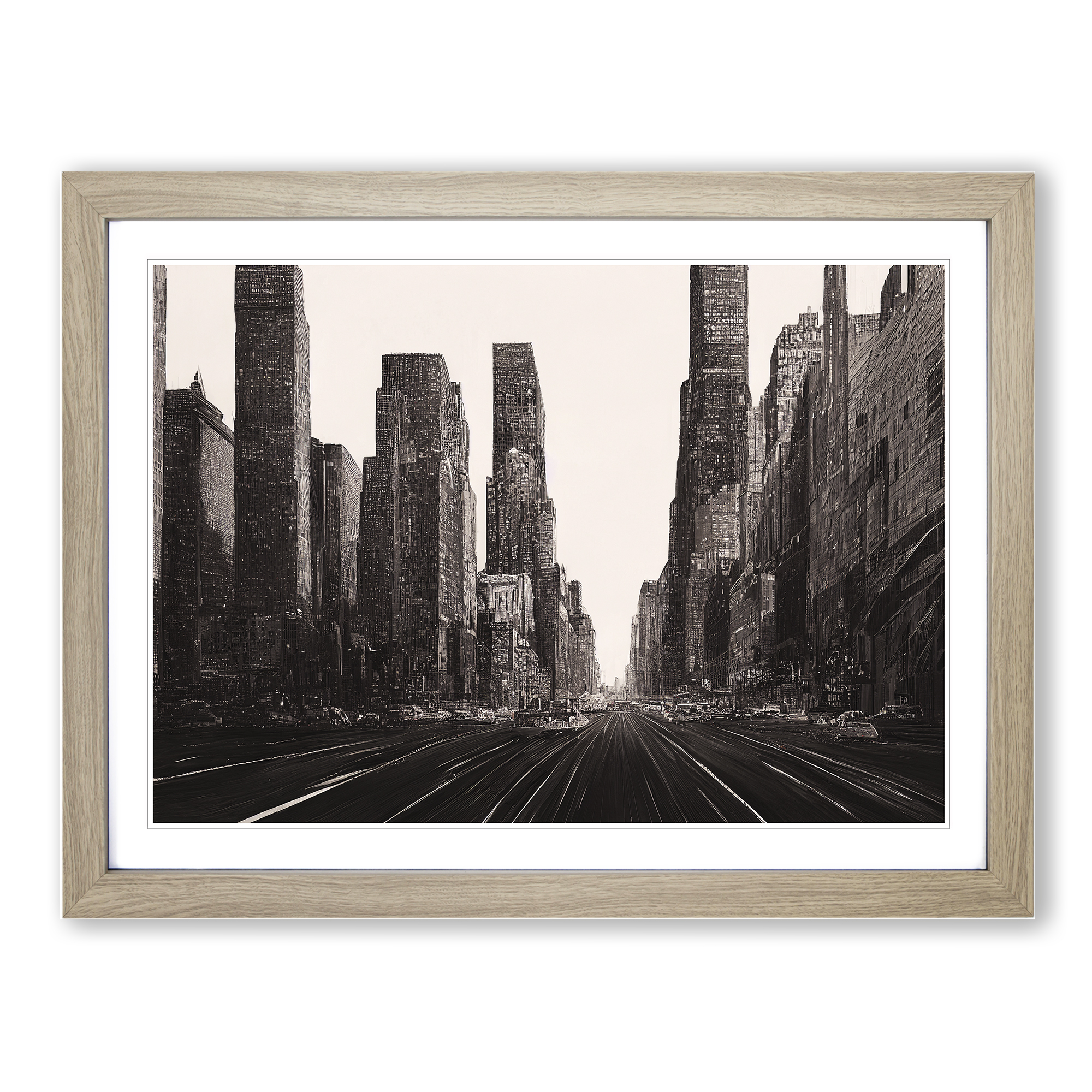 Vintage New York Skyline Vol.2 Wall Art Print Framed Canvas Picture Poster Decor-image