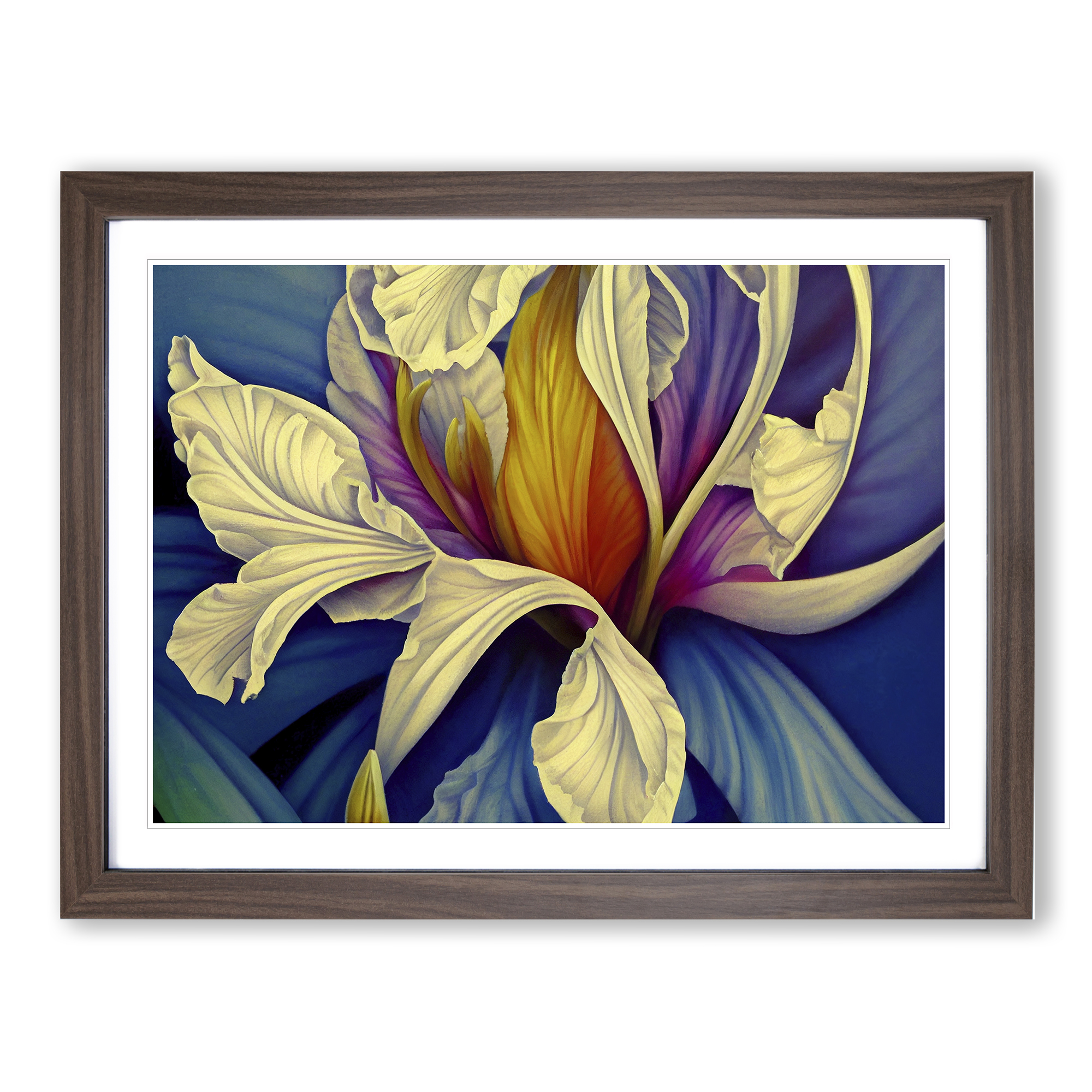 Strahlende moderne Blume Wandbild Kunstdruck gerahmte Leinwand Bild Poster Deko - Bild 7 von 8
