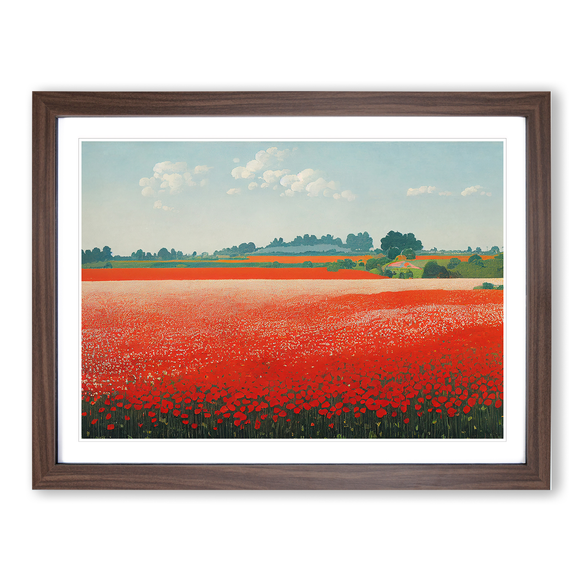 Bright Poppies Flowers Wall Art Print Framed Canvas Picture Poster Decor