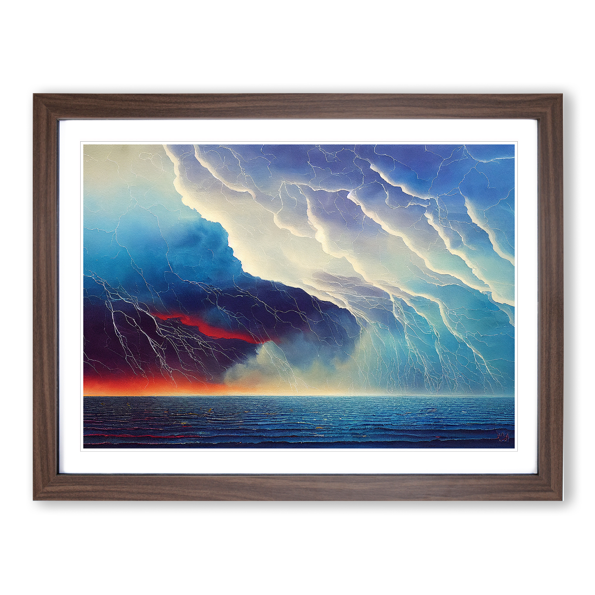Compelling Thunderstorm Framed Canvas Wall Art Print Poster Picture, Home Decor - Picture 7 of 8