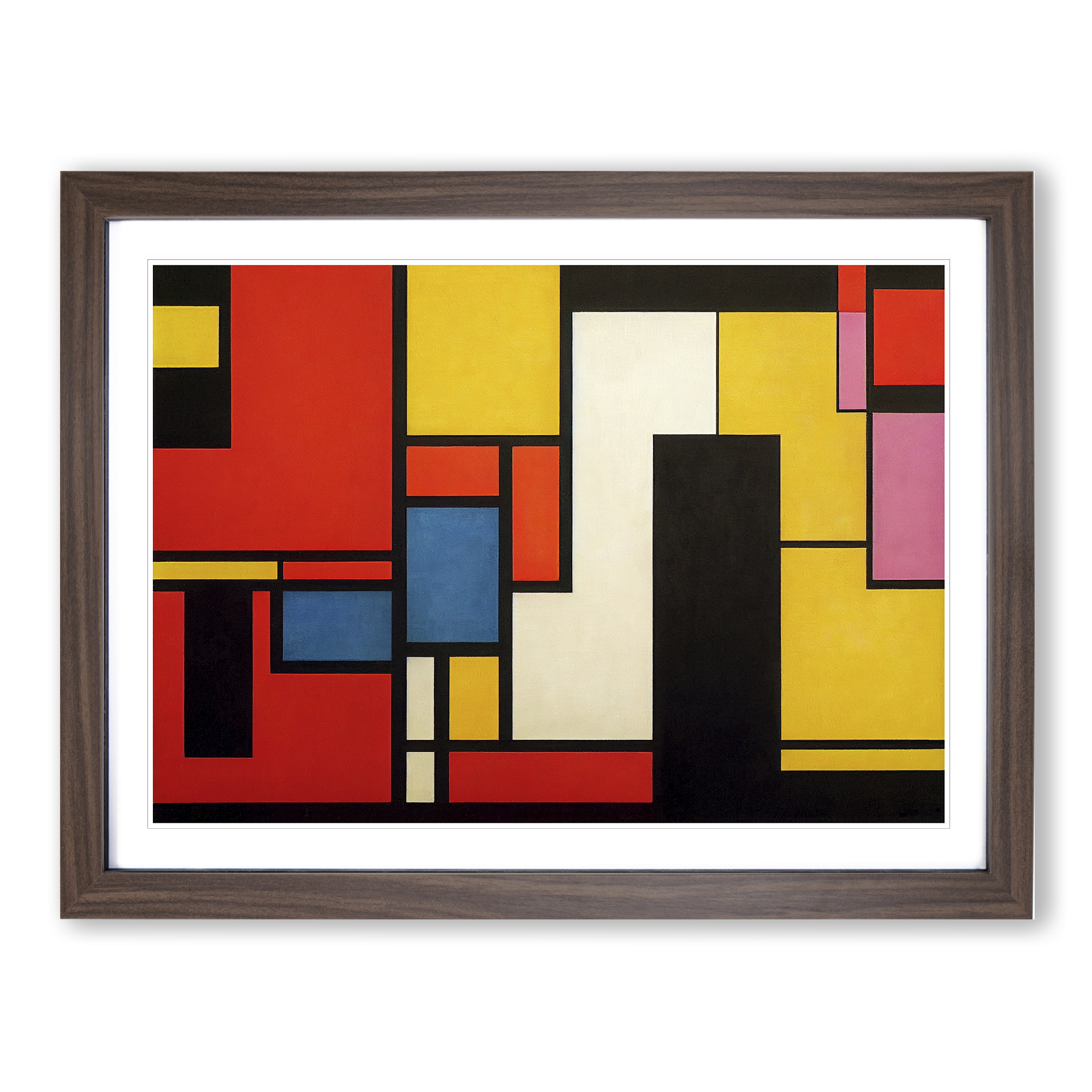 Cubism Art Abstract Wall Art Print Framed Canvas Picture
