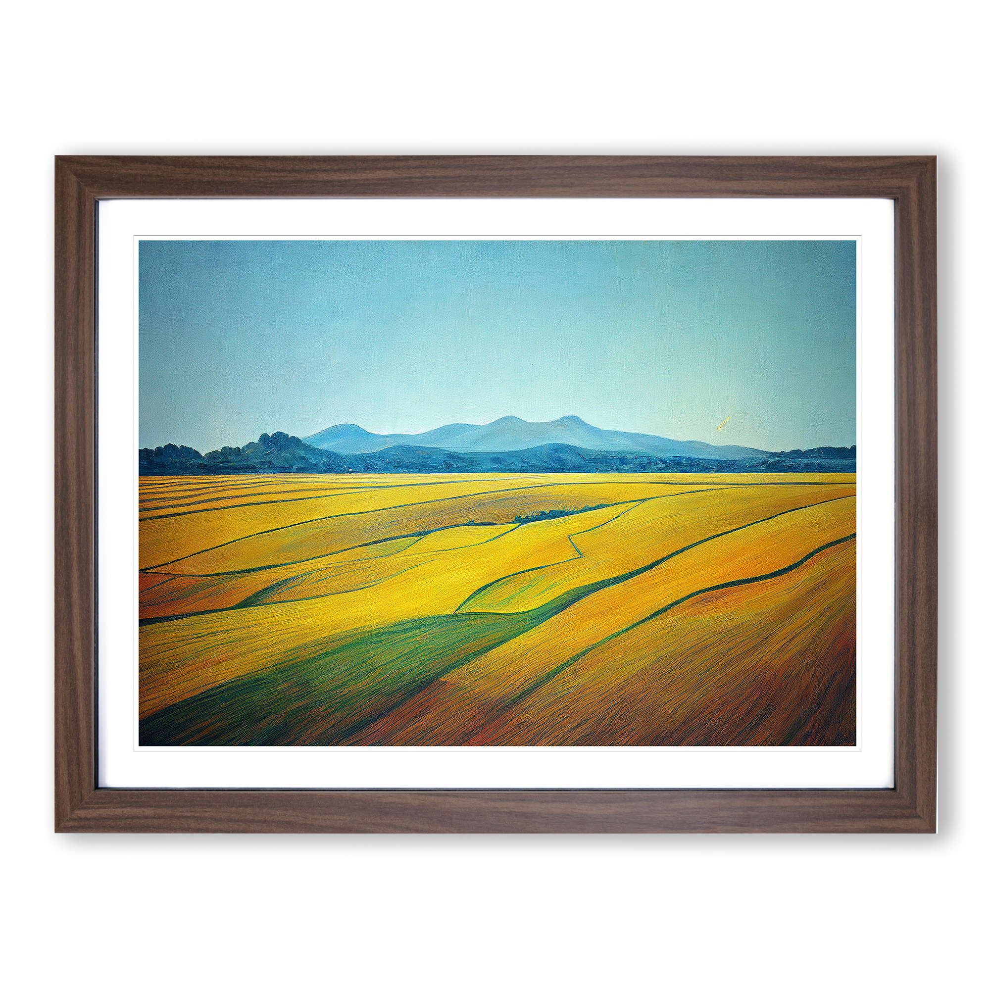 Erleuchtetes Weizenfeld Wandbild Kunstdruck gerahmt Leinwand Bild Poster Deko - Bild 7 von 8