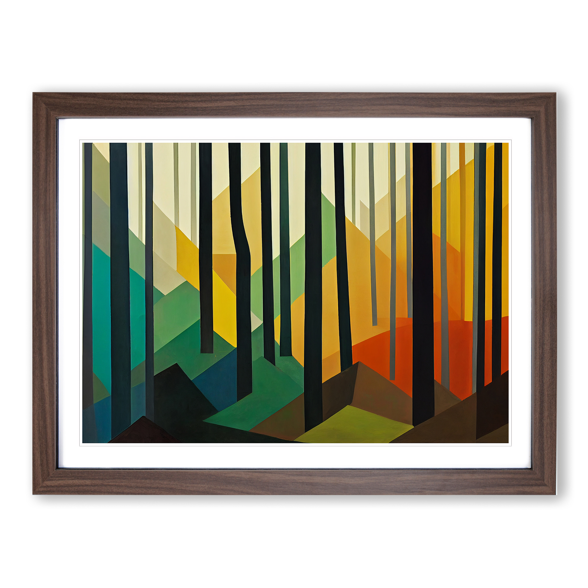 Extraordinary Abstract Forest Wall Art Print Framed Canvas Picture Poster Decor-image