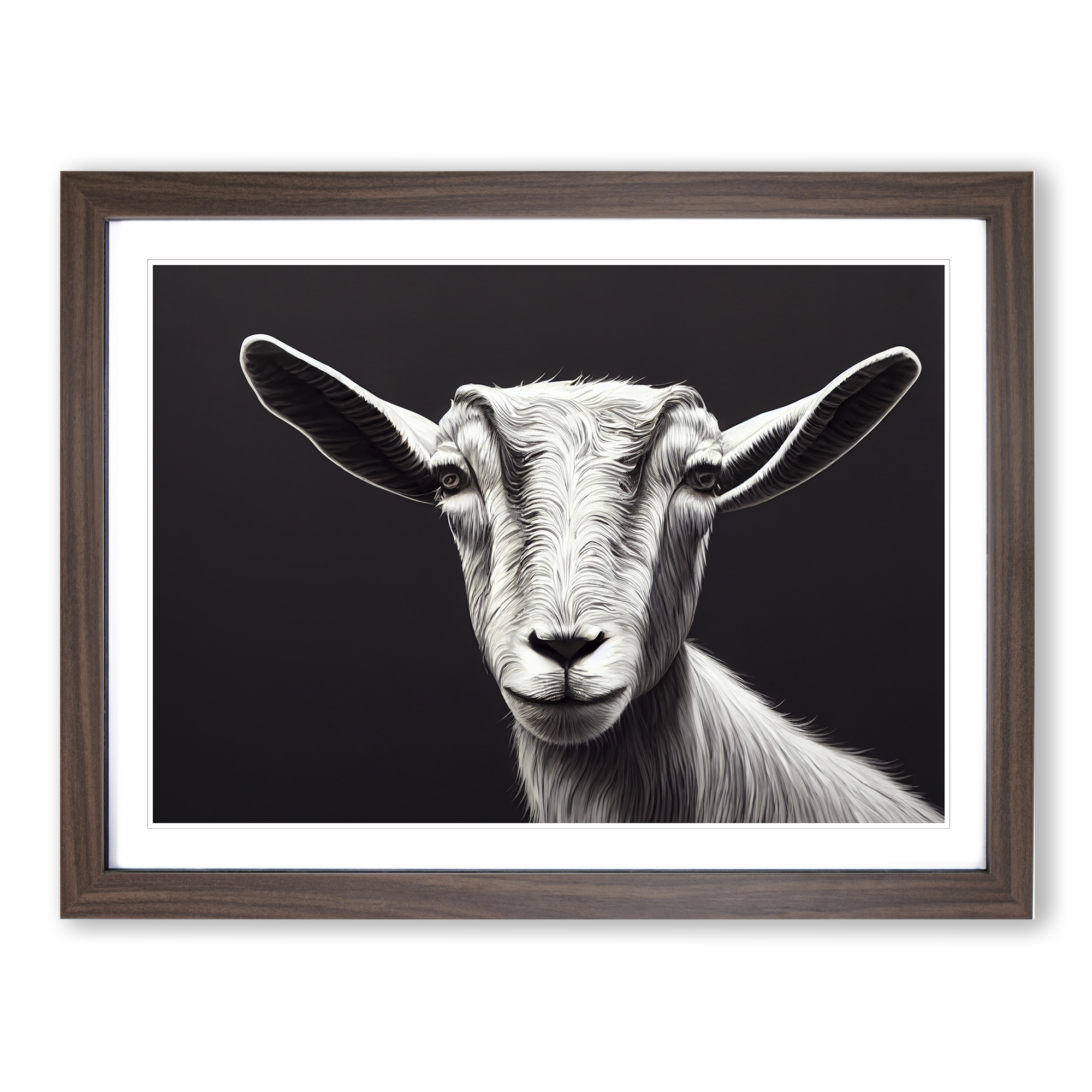 Ziegenportrait Vol.1 Gerahmte Leinwand Wandbild Kunstdruck Poster Bild, Wohndeko - Bild 7 von 8