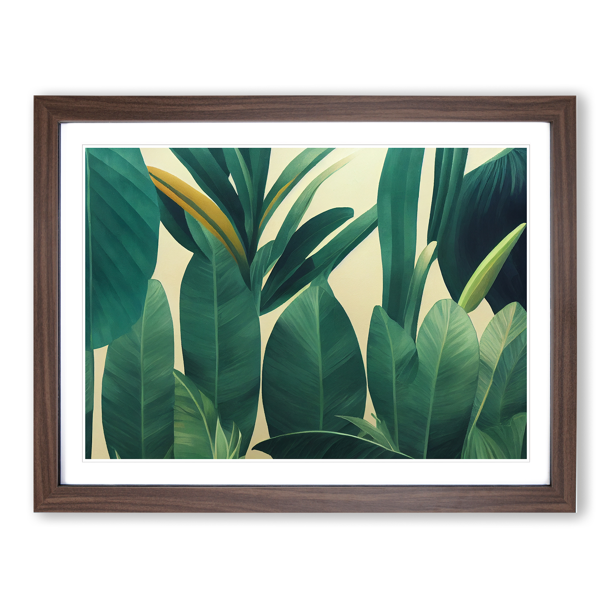Harmonische tropische Blätter Wandbild Kunstdruck gerahmt Leinwand Bild Poster Deko - Bild 7 von 8