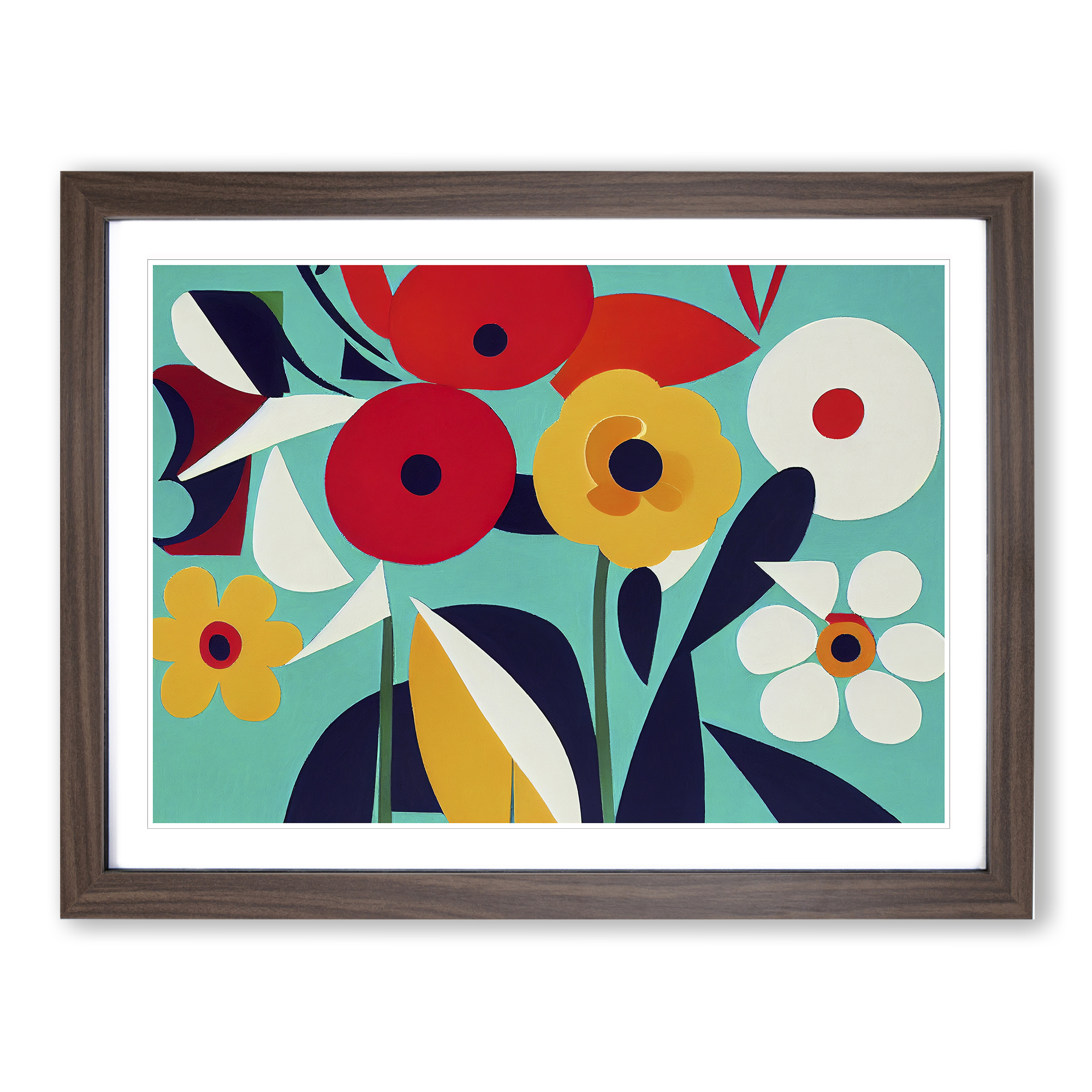 Inspiring Abstract Flowers Framed Canvas Wall Art Print Poster Picture - Picture 7 of 8