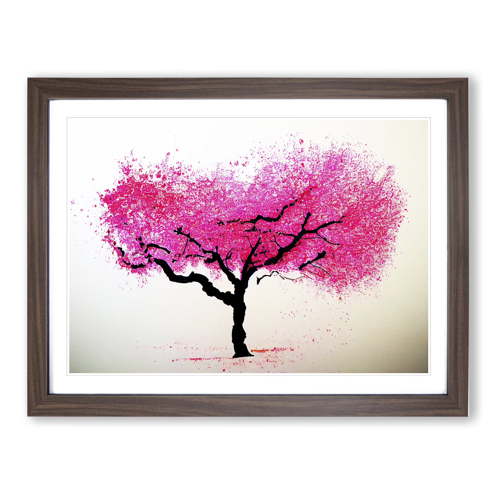 Inspiring Cherry Blossom Tree Abstract Framed Canvas Wall Art Print Picture - Picture 7 of 8