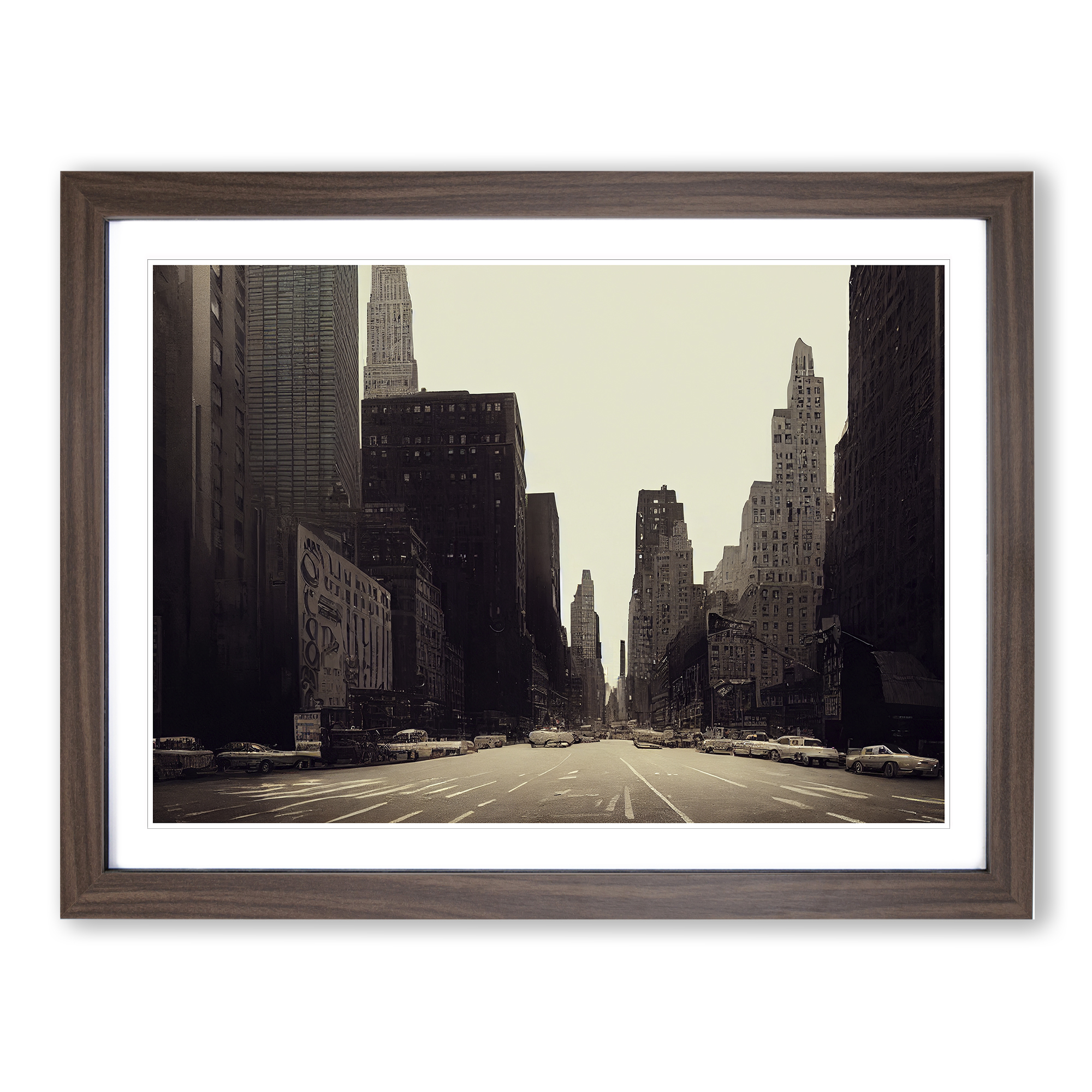 Vintage New York Skyline Vol.1 Wall Art Print Framed Canvas Picture Poster Decor-image