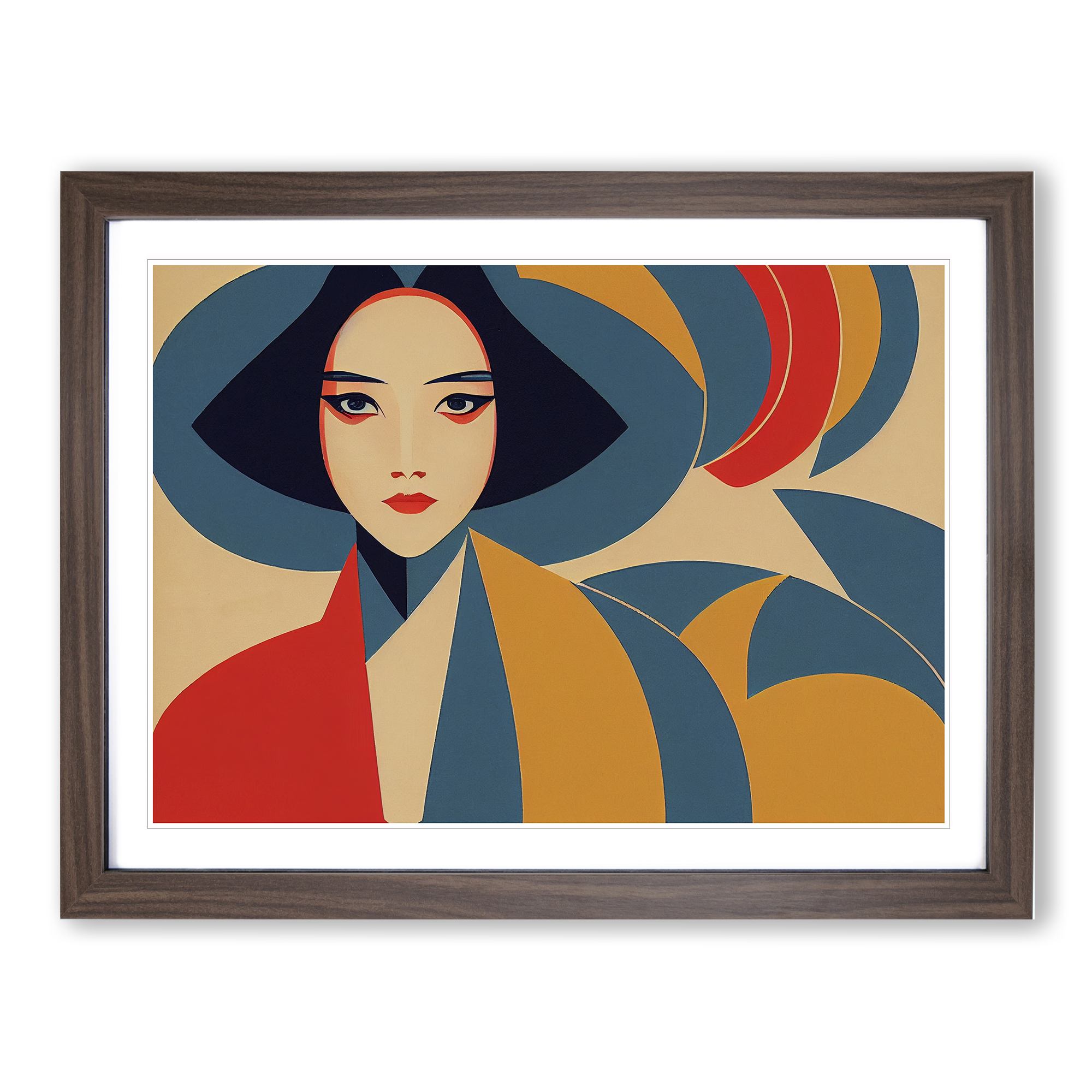 Woman Art Deco Style Framed Canvas Wall Art Print Poster Picture, Home Decor - Picture 7 of 8
