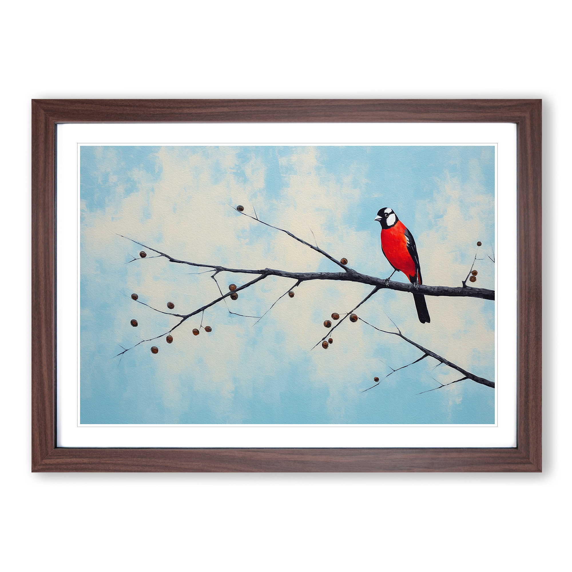 Woodpecker Minimalism Framed Wall Art Poster Canvas Print Picture Home Painting - Picture 7 of 8