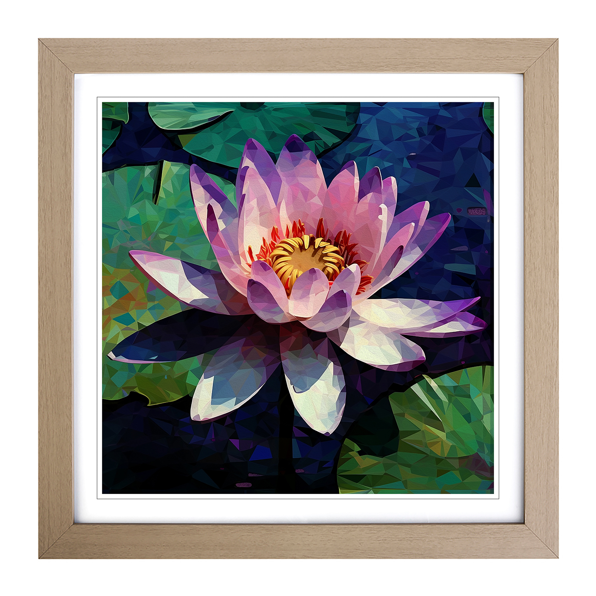 Water Lily Flower Constructivism No.4 Framed Canvas Wall Art Print Picture - Picture 5 of 6