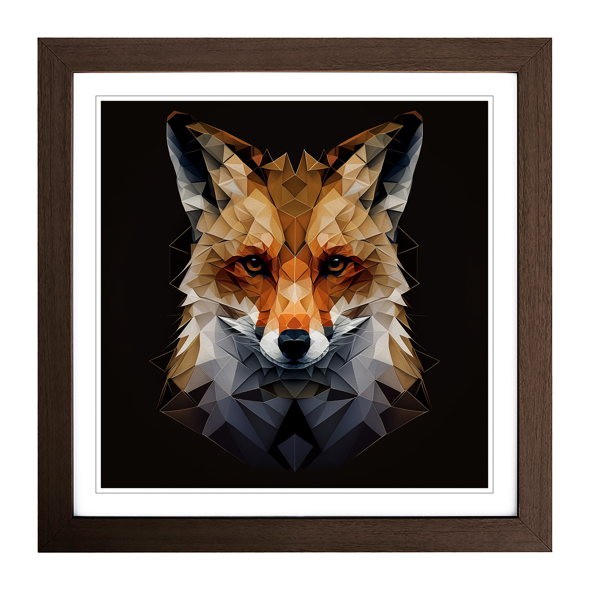 Fox Geometric Framed Canvas Wall Art Print Poster Picture, Home Decor - Picture 6 of 6