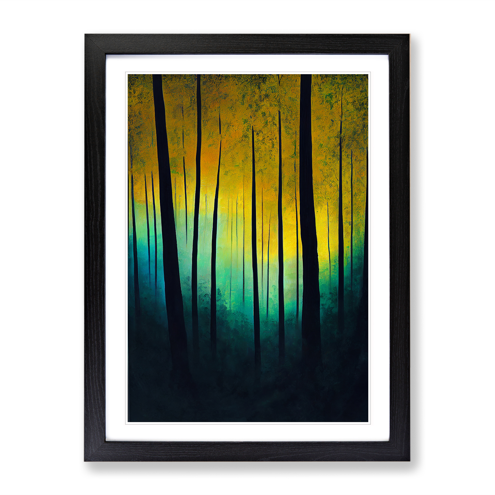A Remarkable Forest Abstract Wall Art Print Framed Canvas Picture Poster Decor-image