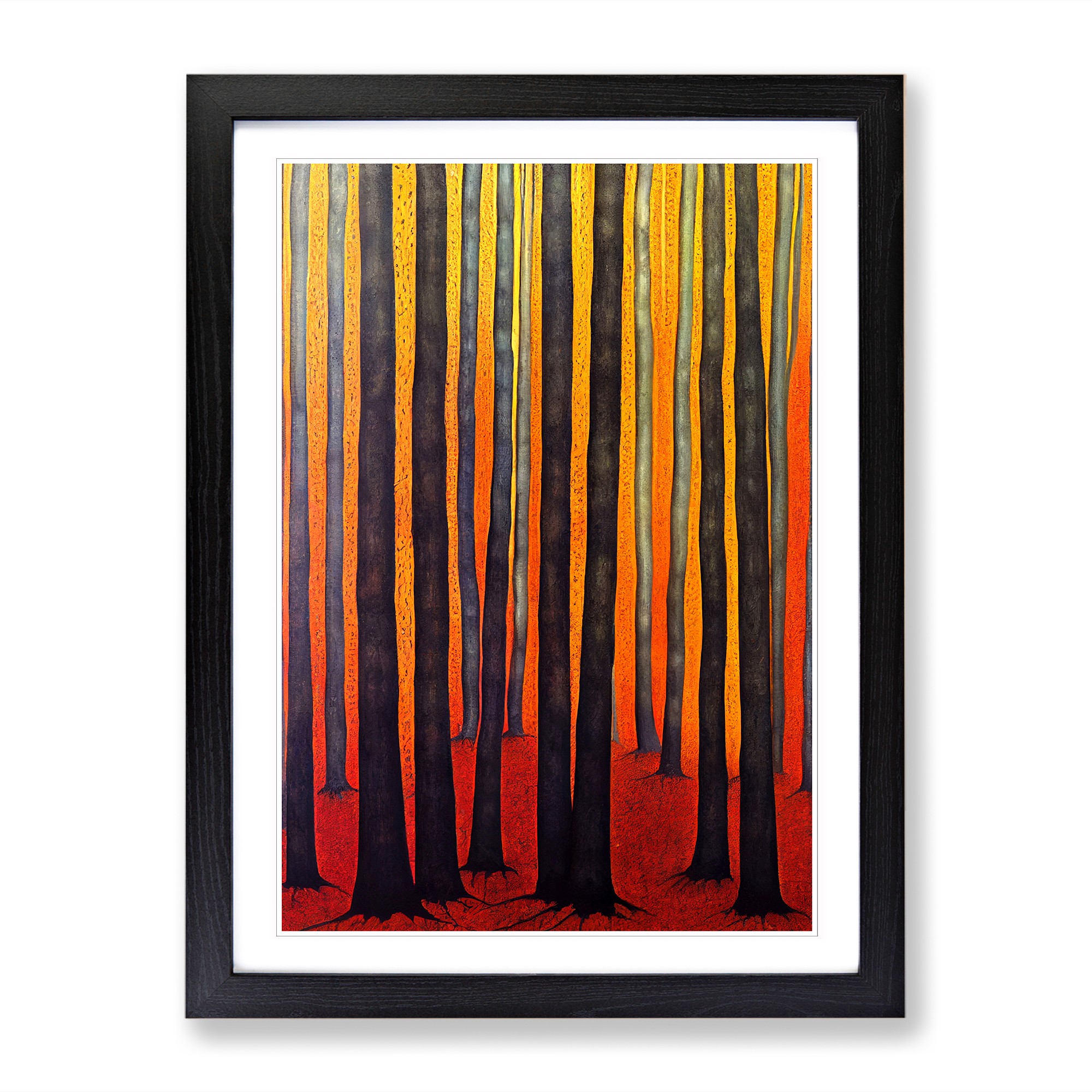 Abstract Indian Forest Framed Canvas Wall Art Print Poster Picture, Home Decor - Picture 5 of 8