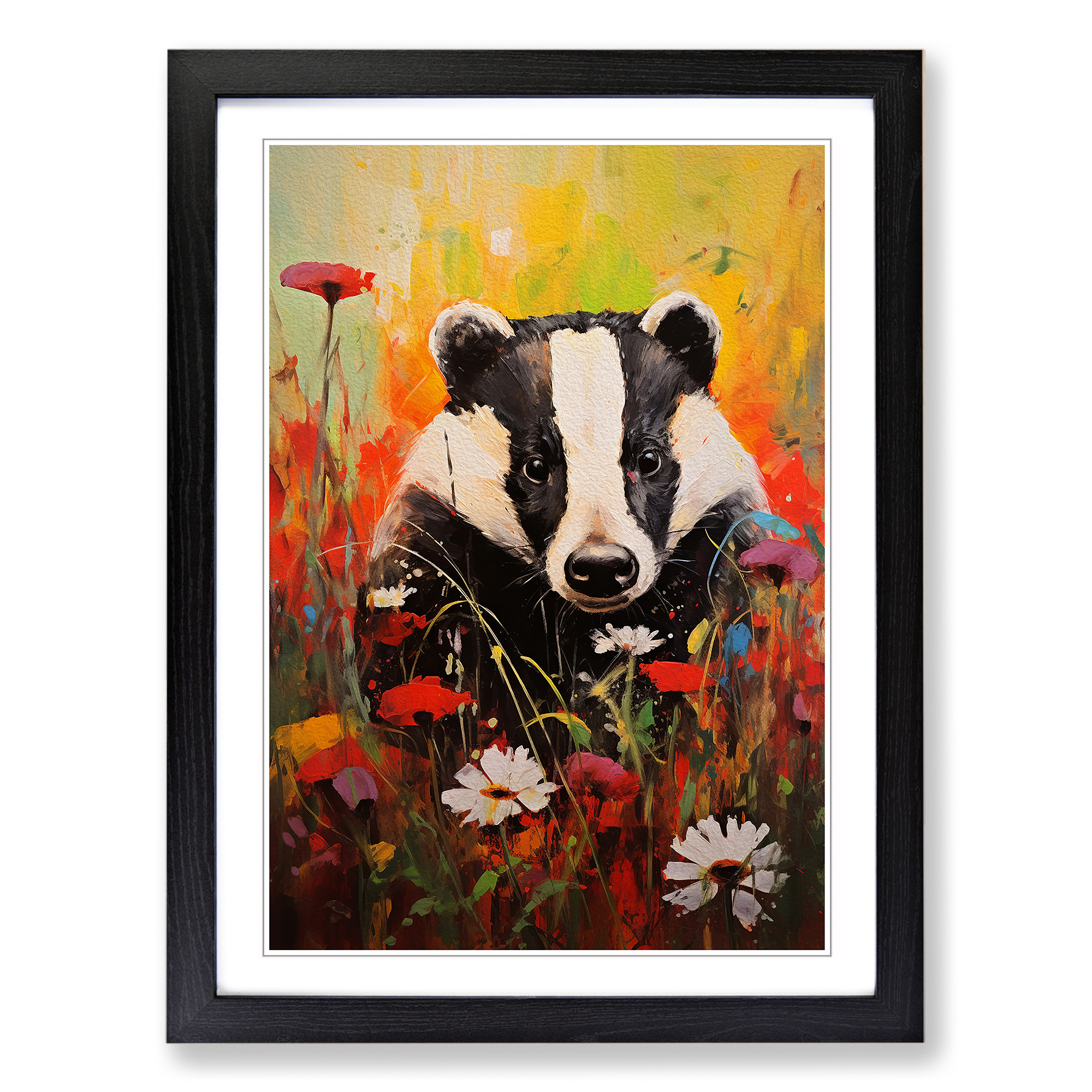 Badger Expressionism No.2 Framed Canvas Wall Art Print Poster Picture - Picture 5 of 8