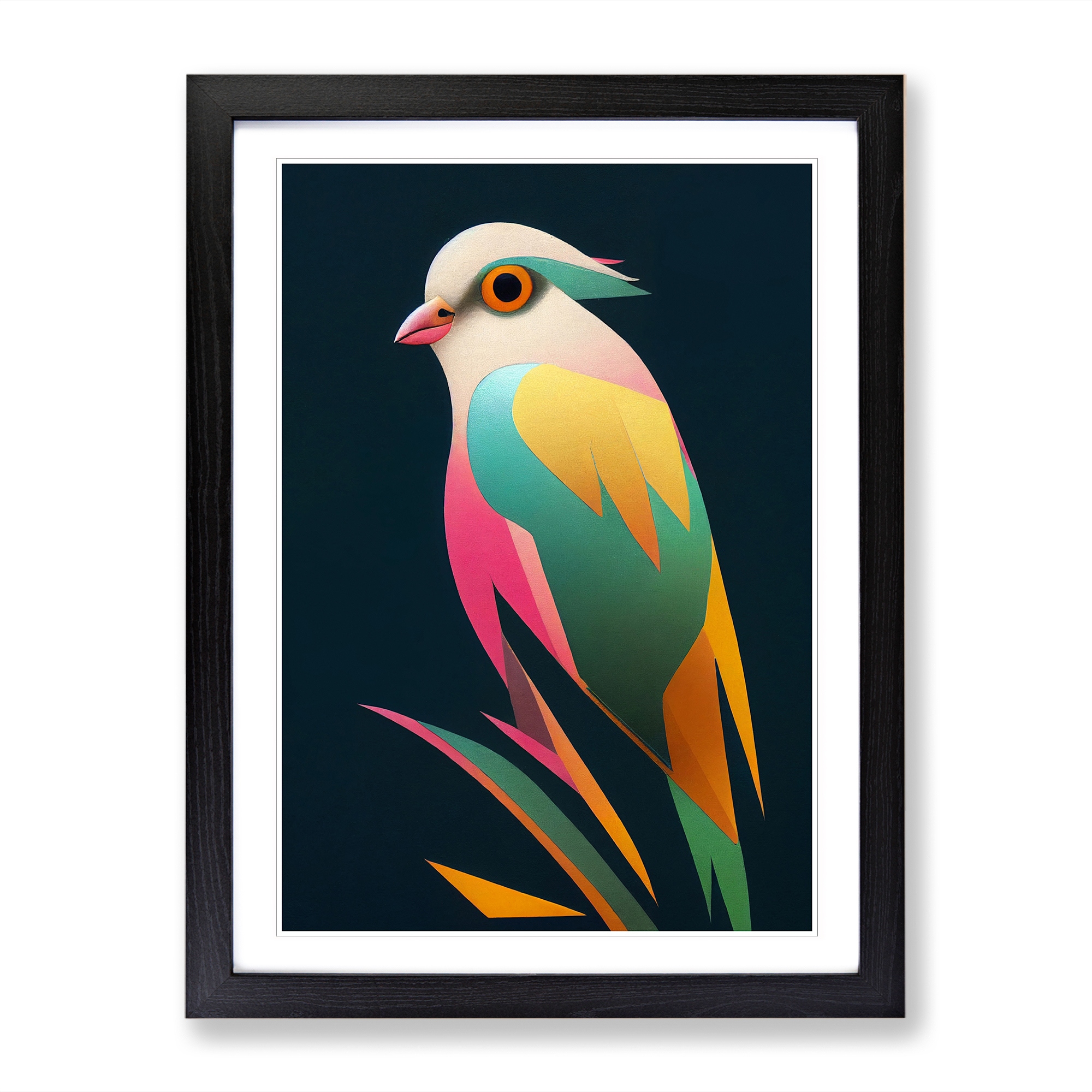 Bird Retro Art Framed Canvas Wall Art Print Poster Picture, Home Decor - Picture 5 of 8