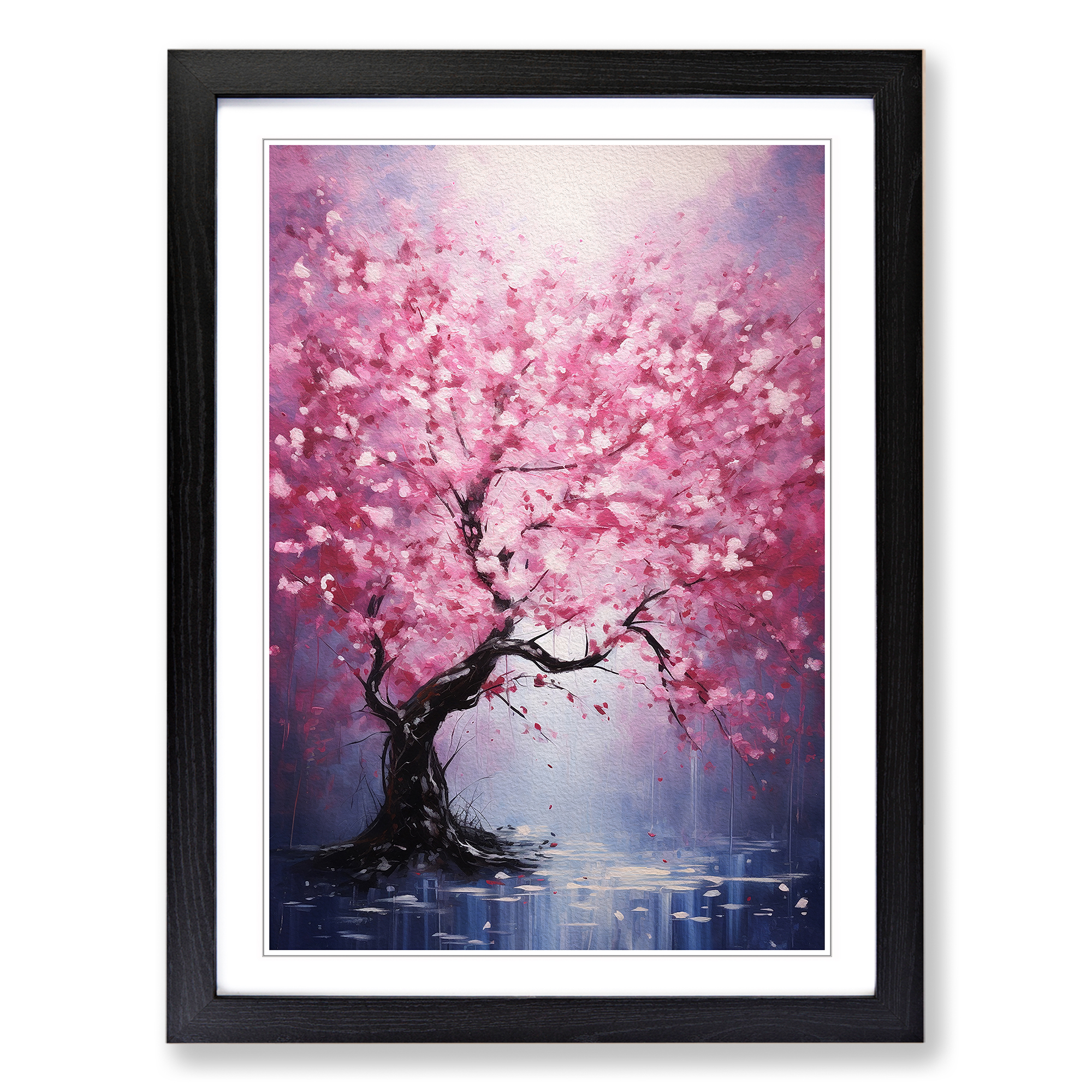 Cherry Blossom Tree Action No.2 Framed Canvas Wall Art Print Poster Picture - Picture 5 of 8