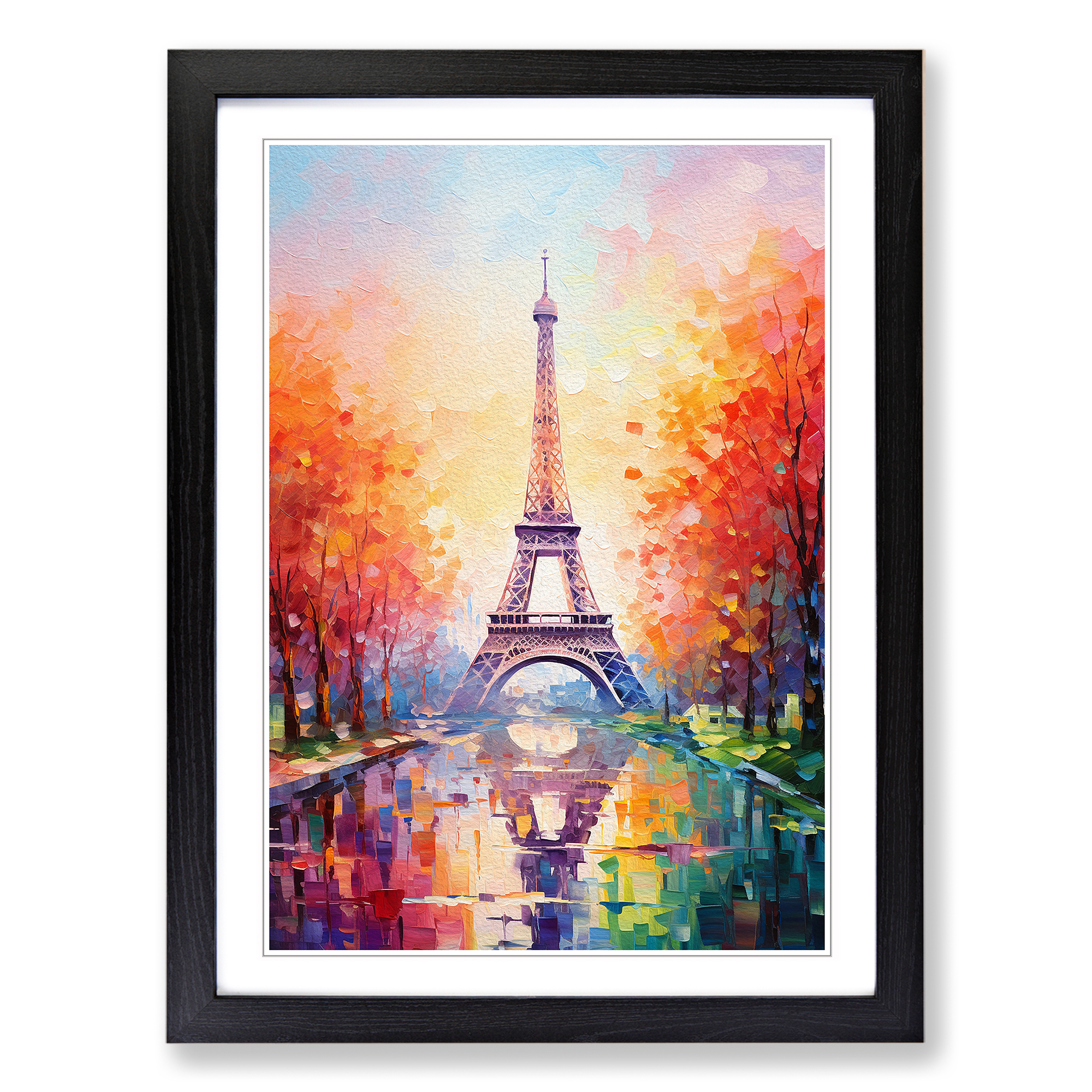 Eiffel Tower Impressionism Wall Art Print Framed Canvas Picture Poster Decor - Picture 5 of 8