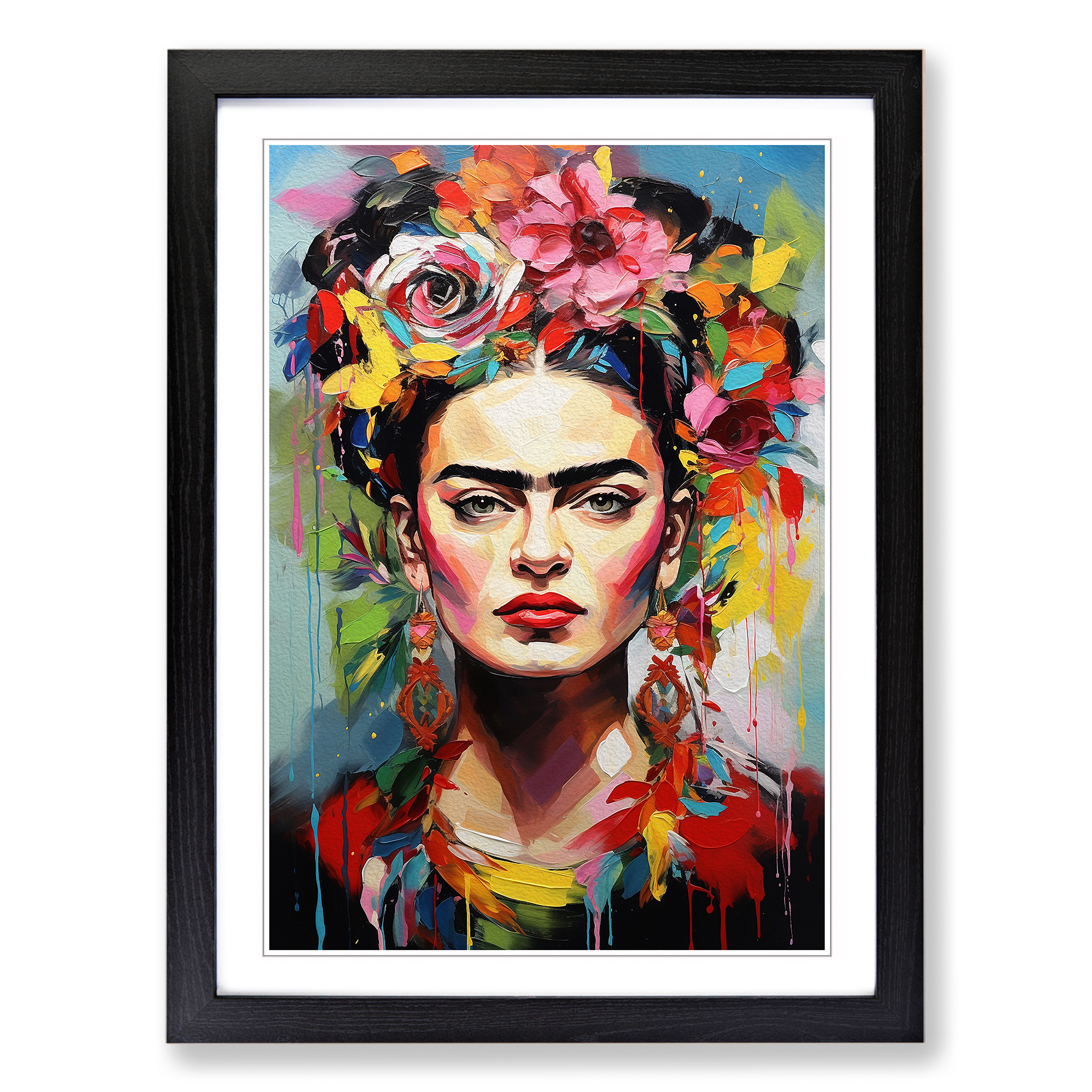 Frida Kahlo Expressionismus Wandbild Kunstdruck gerahmt Leinwand Bild Poster Deko - Bild 5 von 8