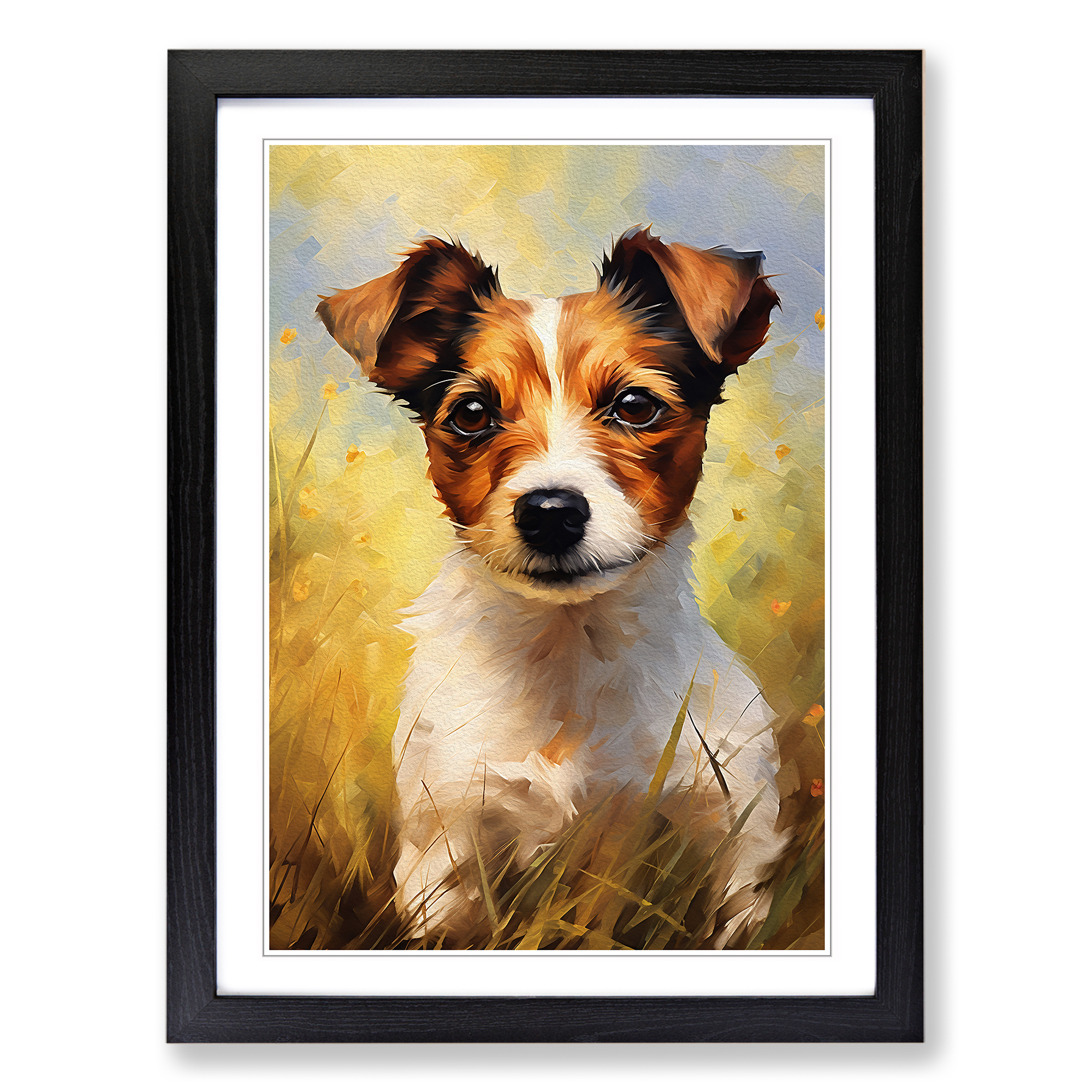 Jack Russell Impressionism Framed Canvas Wall Art Print Poster Picture - Picture 5 of 8