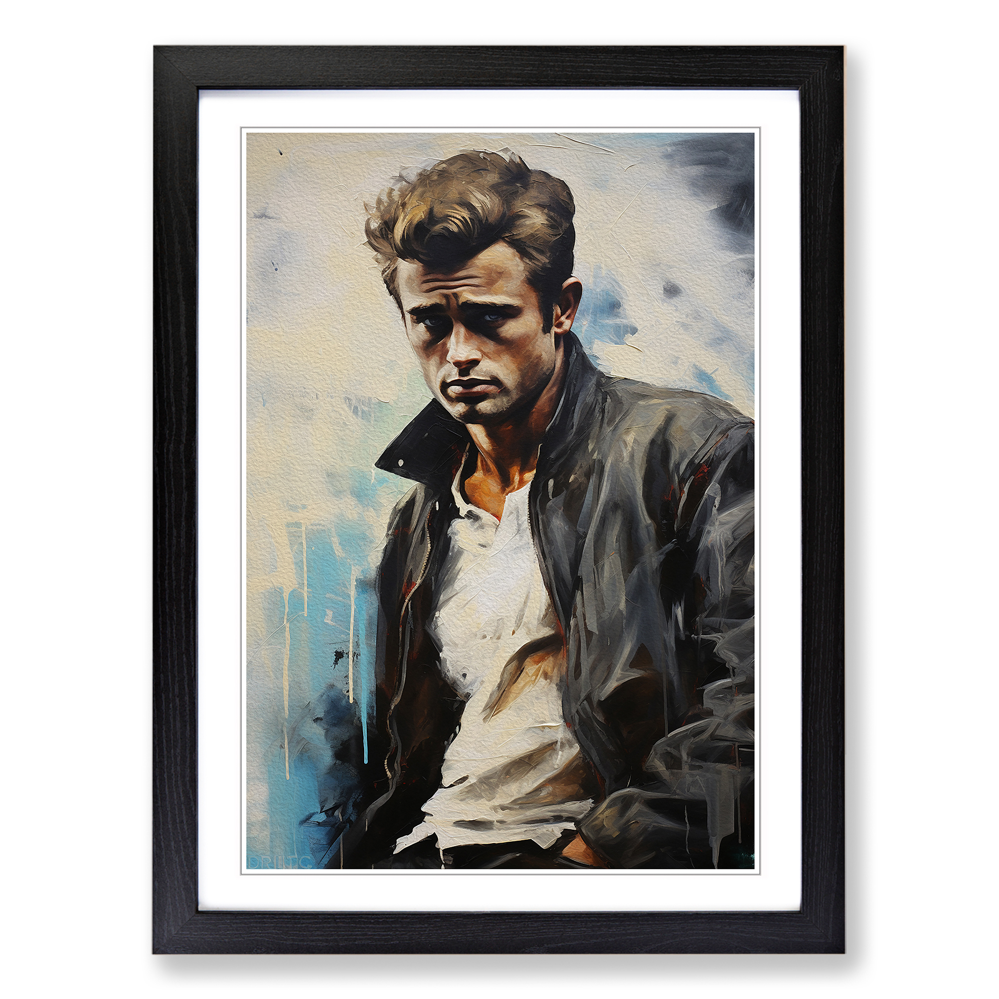 Quadro poster James Dean bordo duro incorniciato tela wall art stampa, decorazione casa - Foto 5 di 8