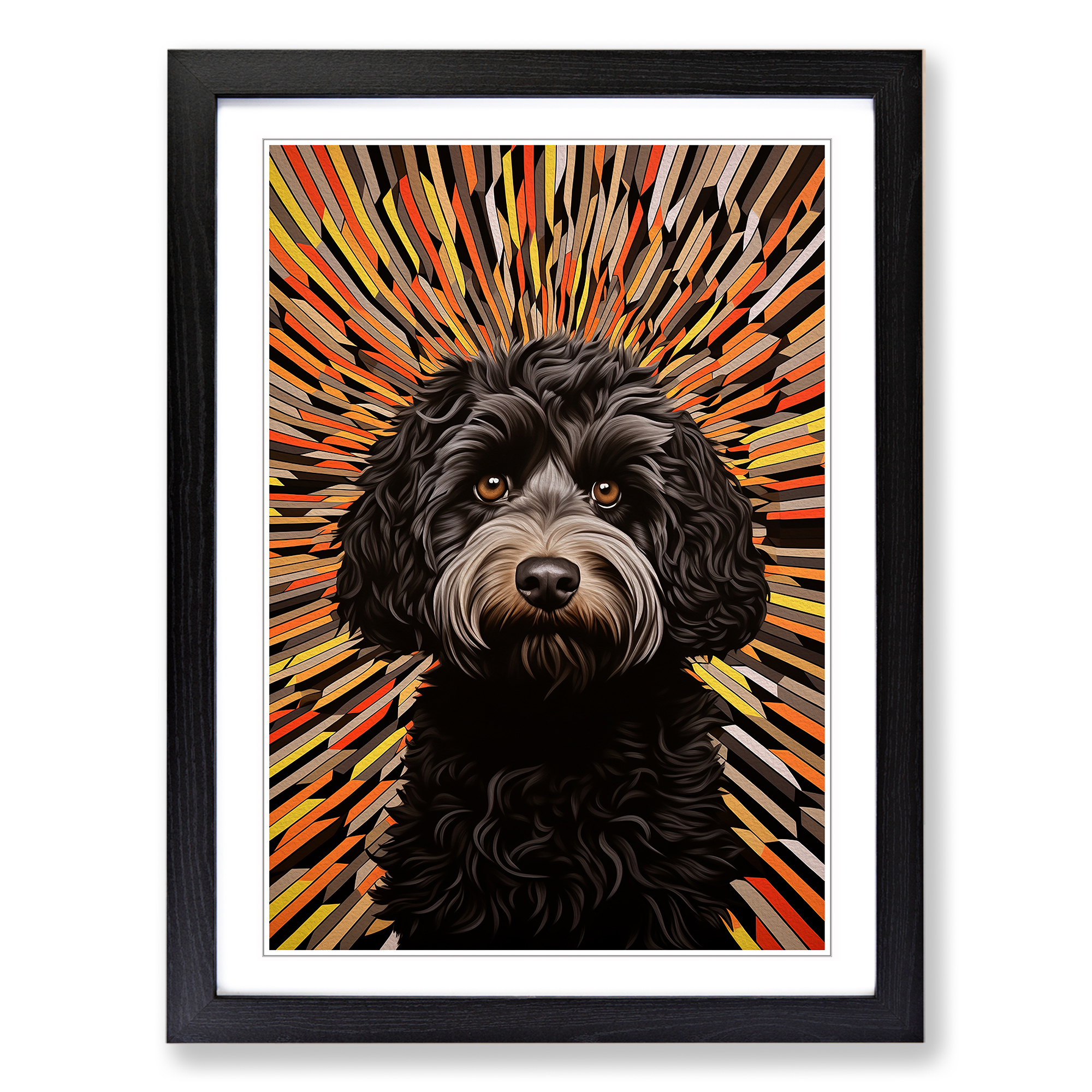 Labradoodle Op No.3 Framed Canvas Wall Art Print Poster Picture, Home Decor - Picture 5 of 8