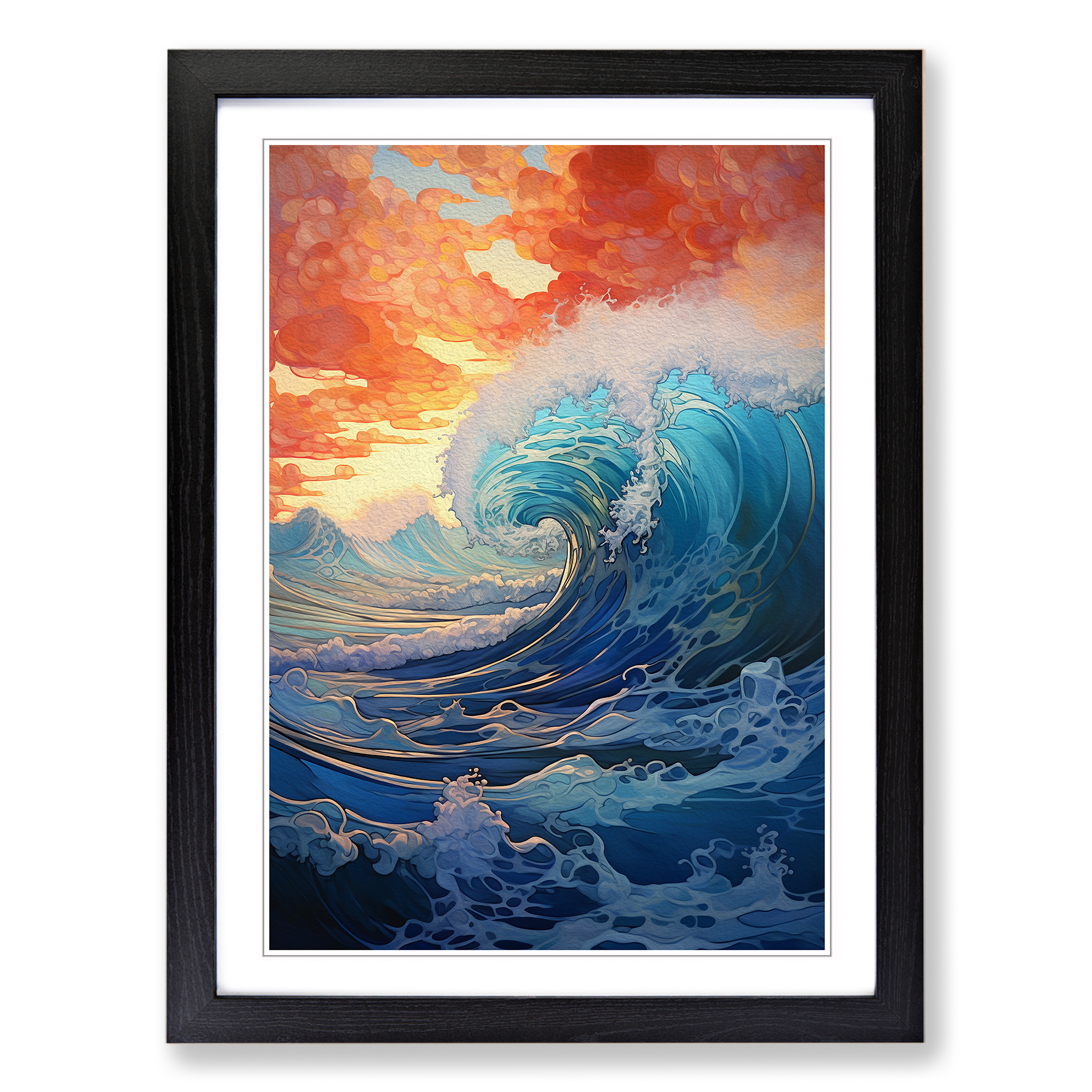Ocean Informel No.3 Framed Canvas Wall Art Print Poster Picture, Home Decor - Picture 5 of 8