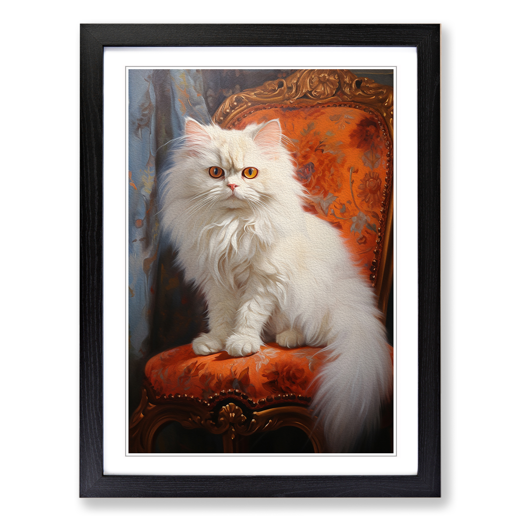 Persian Cat Hard Edge Framed Canvas Wall Art Print Poster Picture, Home Decor - Picture 5 of 8