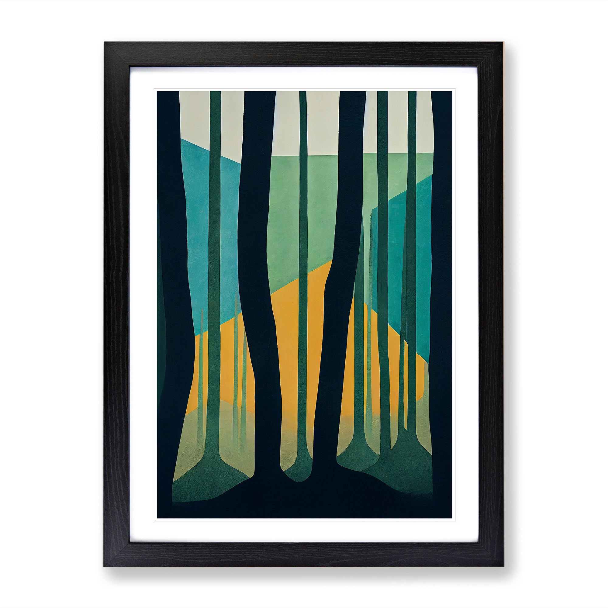 Powerful Forest Abstract Framed Canvas Wall Art Print Poster Picture, Home Decor - Foto 5 di 8