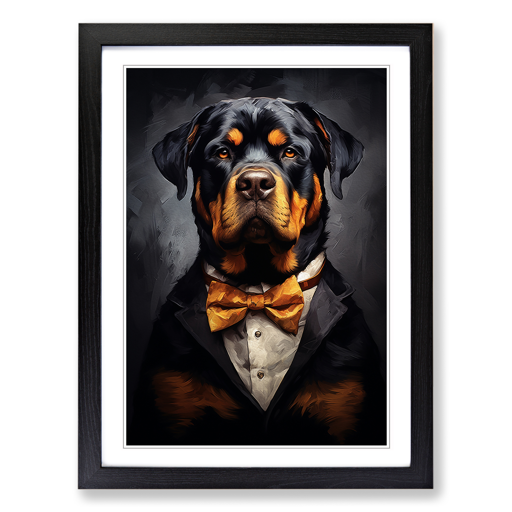 Rottweiler Informel Framed Canvas Wall Art Print Poster Picture, Home Decor - Picture 5 of 8