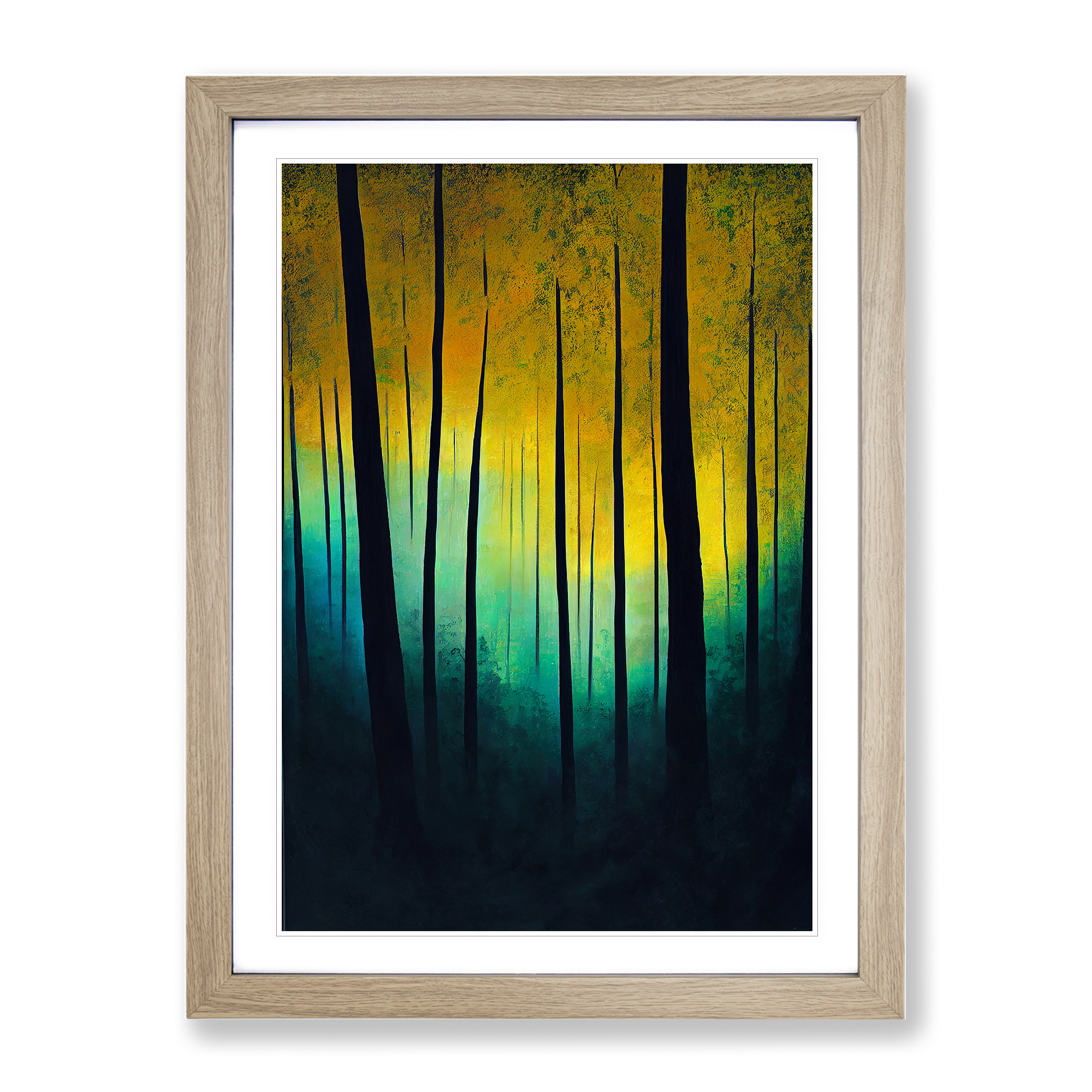 A Remarkable Forest Abstract Wall Art Print Framed Canvas Picture Poster Decor-image