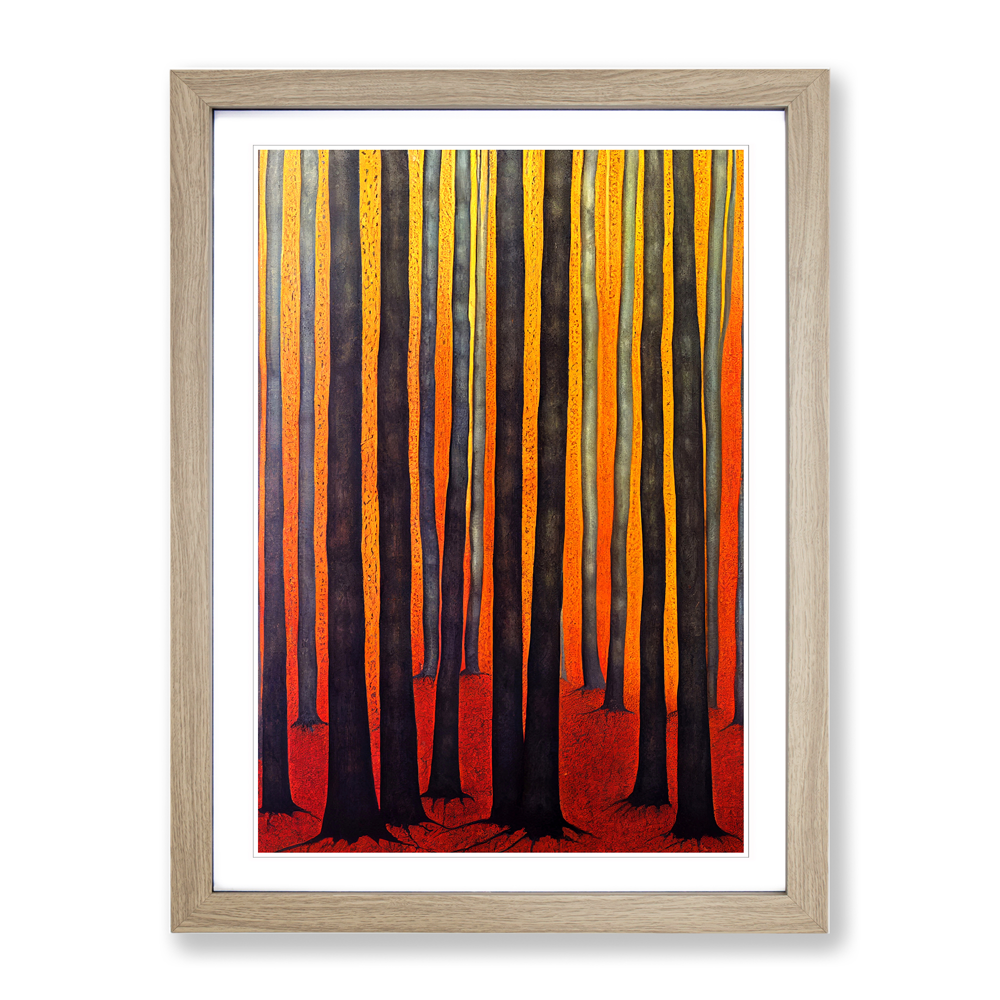 Abstract Indian Forest Framed Canvas Wall Art Print Poster Picture, Home Decor - Picture 6 of 8