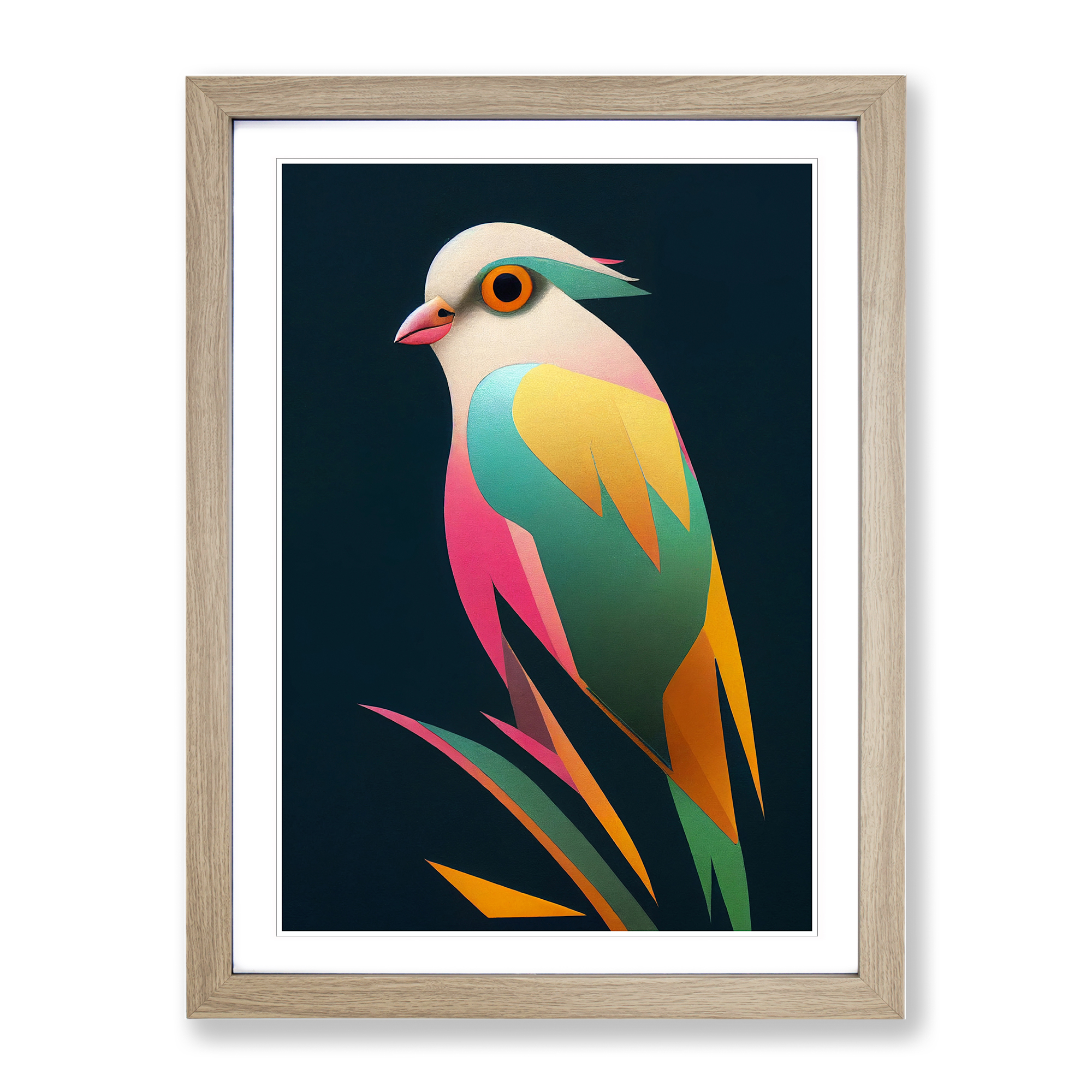 Bird Retro Art Framed Canvas Wall Art Print Poster Picture, Home Decor - Picture 6 of 8
