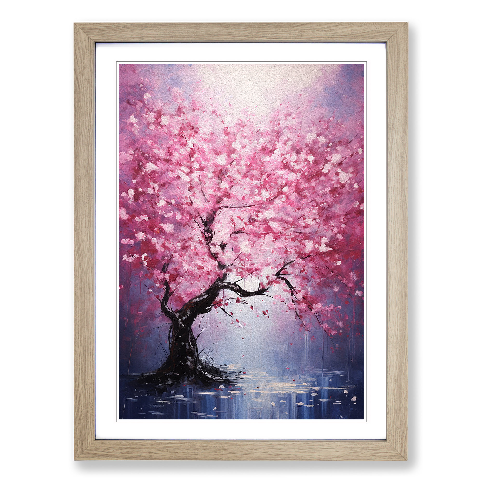 Cherry Blossom Tree Action No.2 Framed Canvas Wall Art Print Poster Picture - Picture 6 of 8