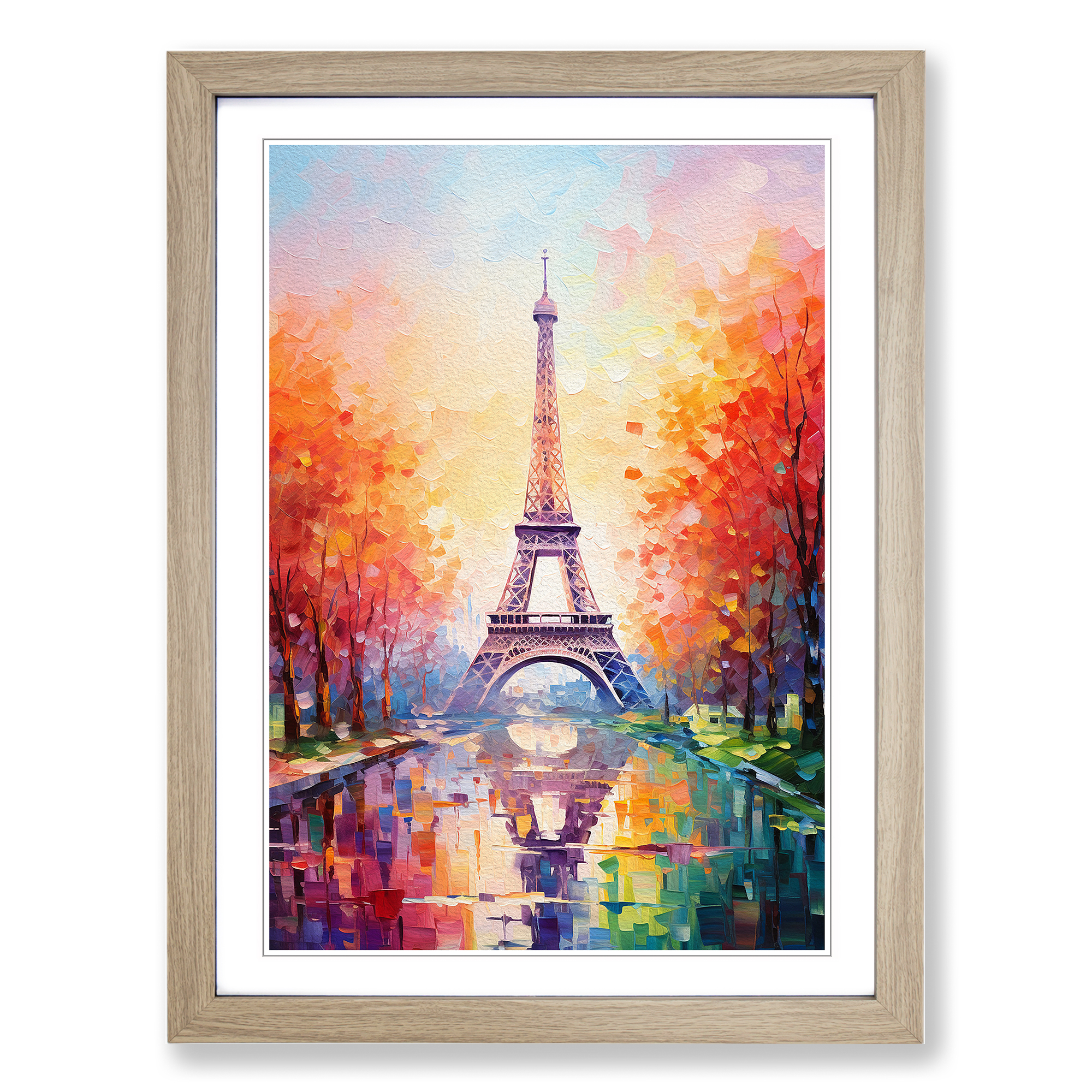 Eiffel Tower Impressionism Wall Art Print Framed Canvas Picture Poster Decor - Picture 6 of 8