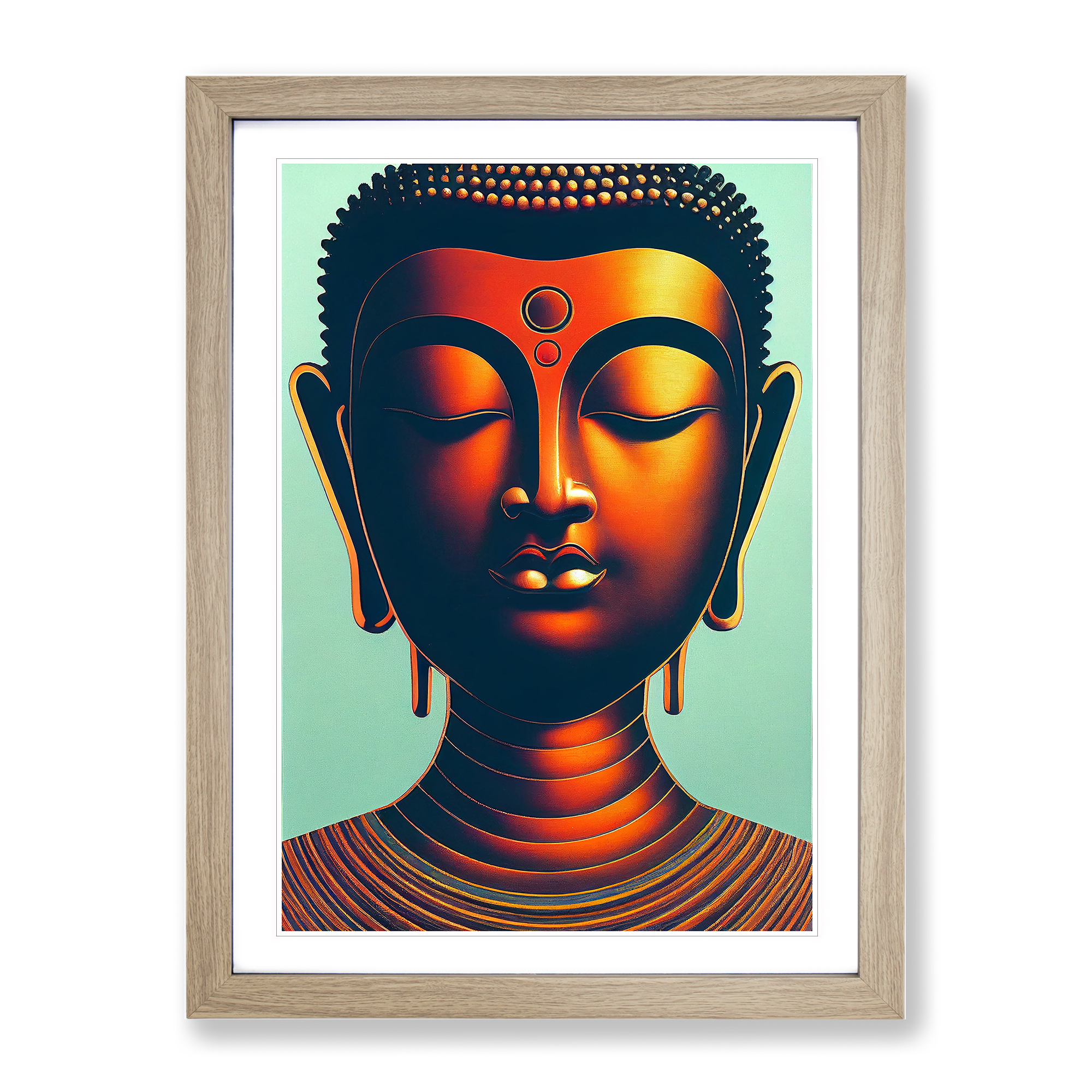 Enigmatic Buddha Wall Art Print Framed Canvas Picture Poster Decor Living Room - Picture 6 of 8