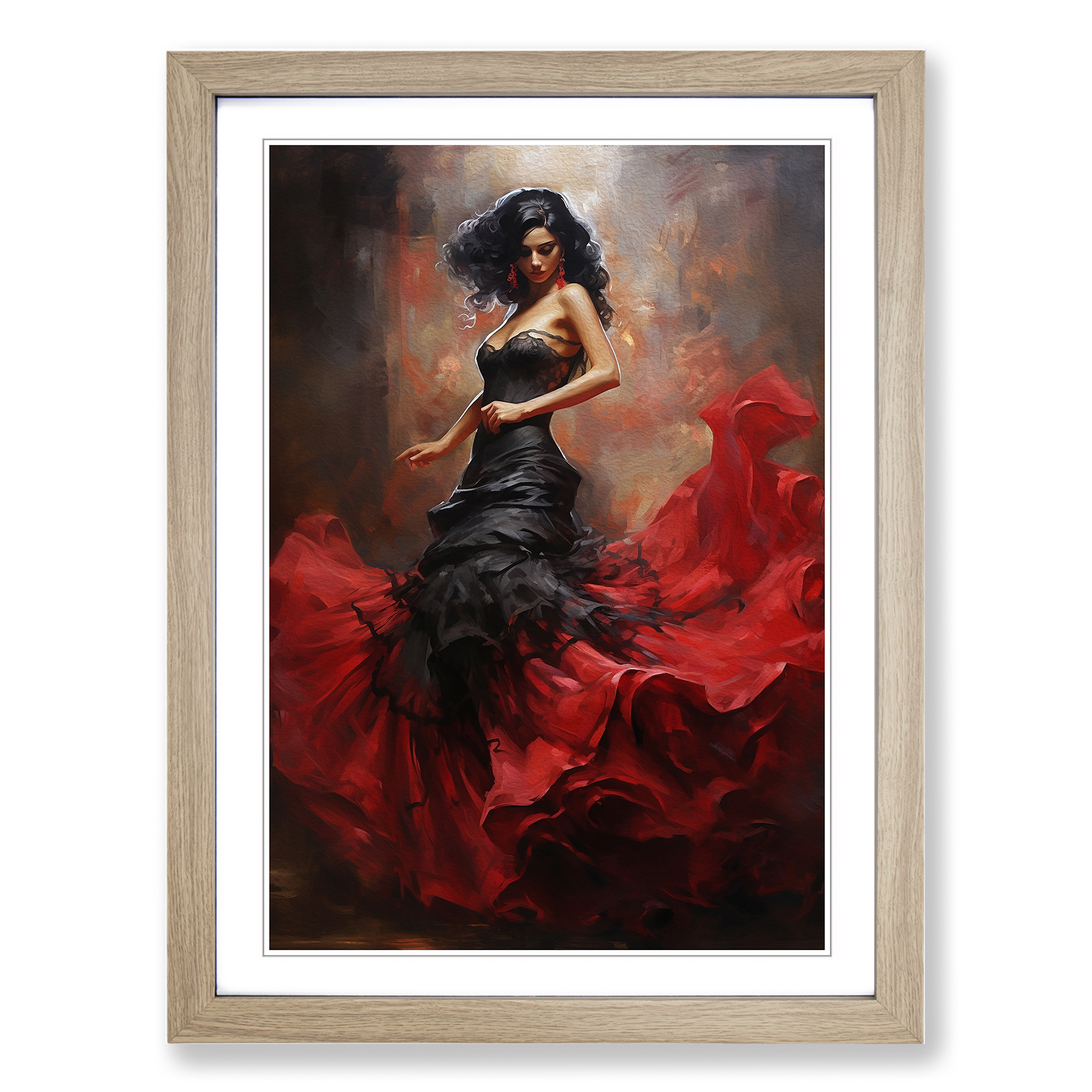 Flamenco Tänzerin Gothic Wandbild Kunstdruck gerahmt Leinwand Bild Poster Deko - Bild 6 von 8