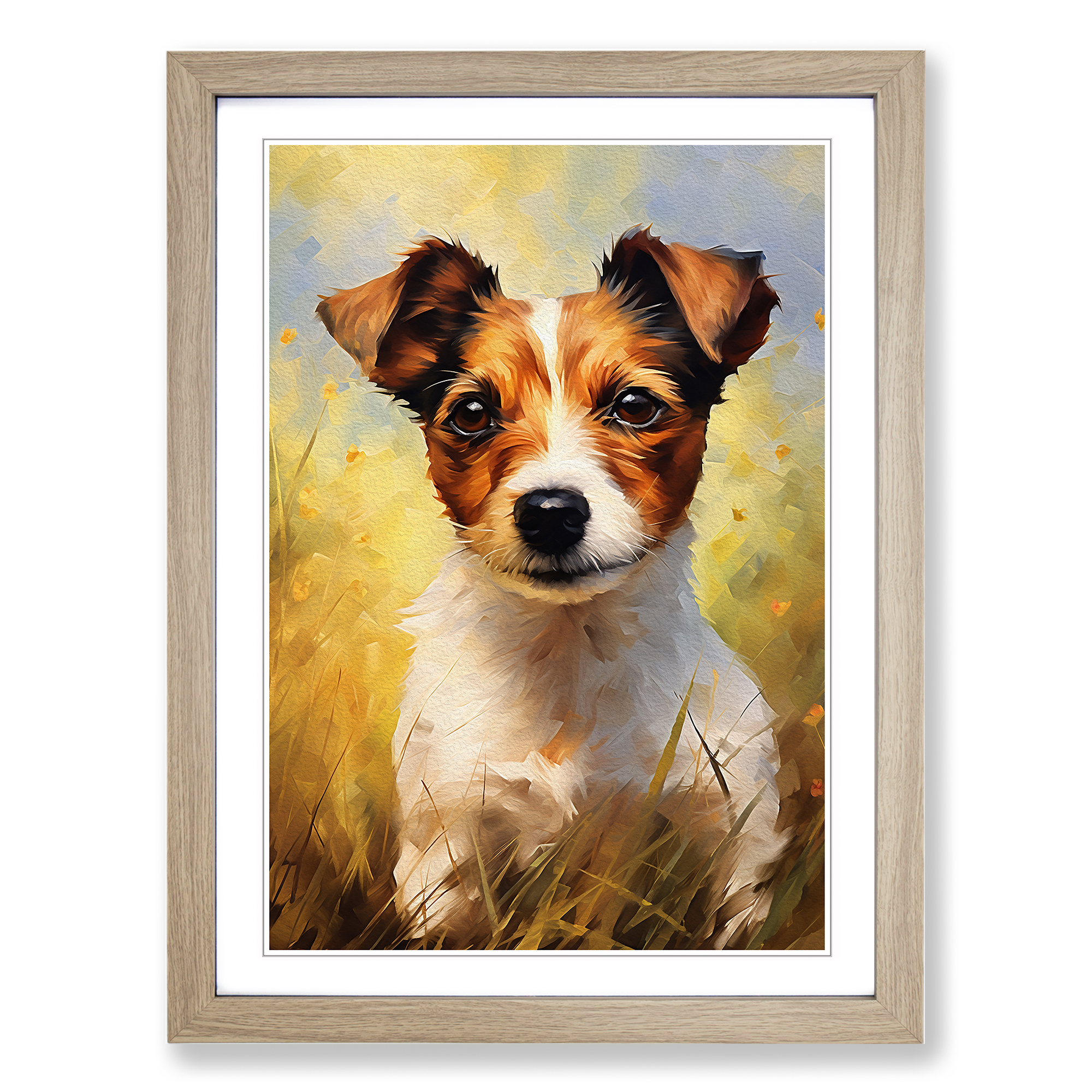 Jack Russell Impressionism Framed Canvas Wall Art Print Poster Picture - Picture 6 of 8