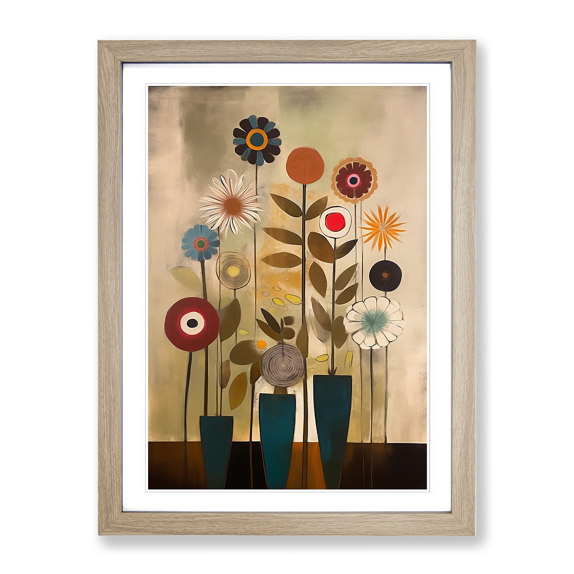 Mid Century Flowers Vol 2 Framed Canvas Wall Art Print Poster Picture mid-century-flowers-vol-2-framed-canvas-wall-art-print-poster-picture