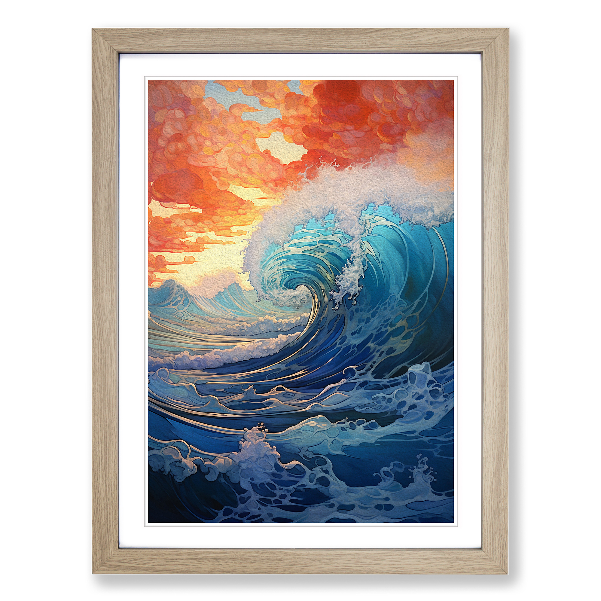 Ocean Informel No.3 Framed Canvas Wall Art Print Poster Picture, Home Decor - Picture 6 of 8
