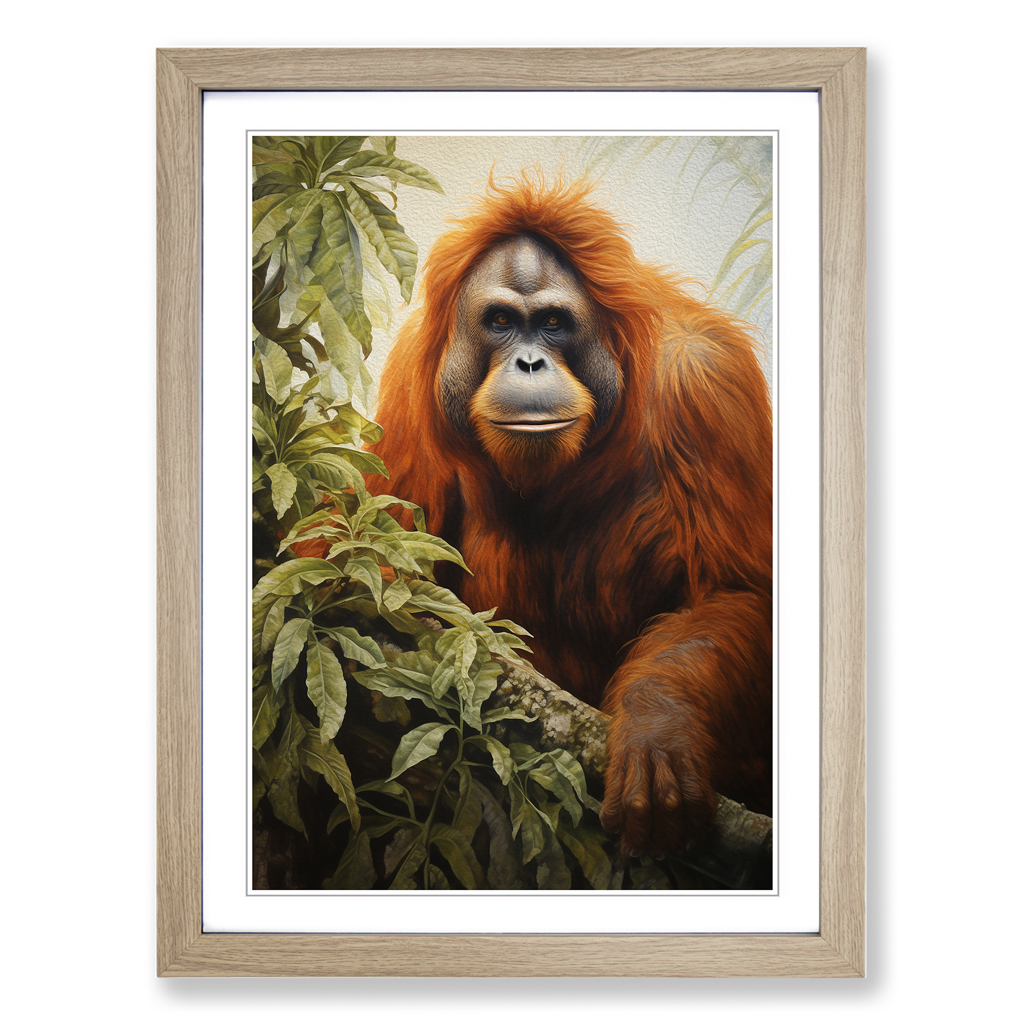 Orangutan Hard Edge Framed Canvas Wall Art Print Poster Picture, Home Decor - Picture 6 of 8