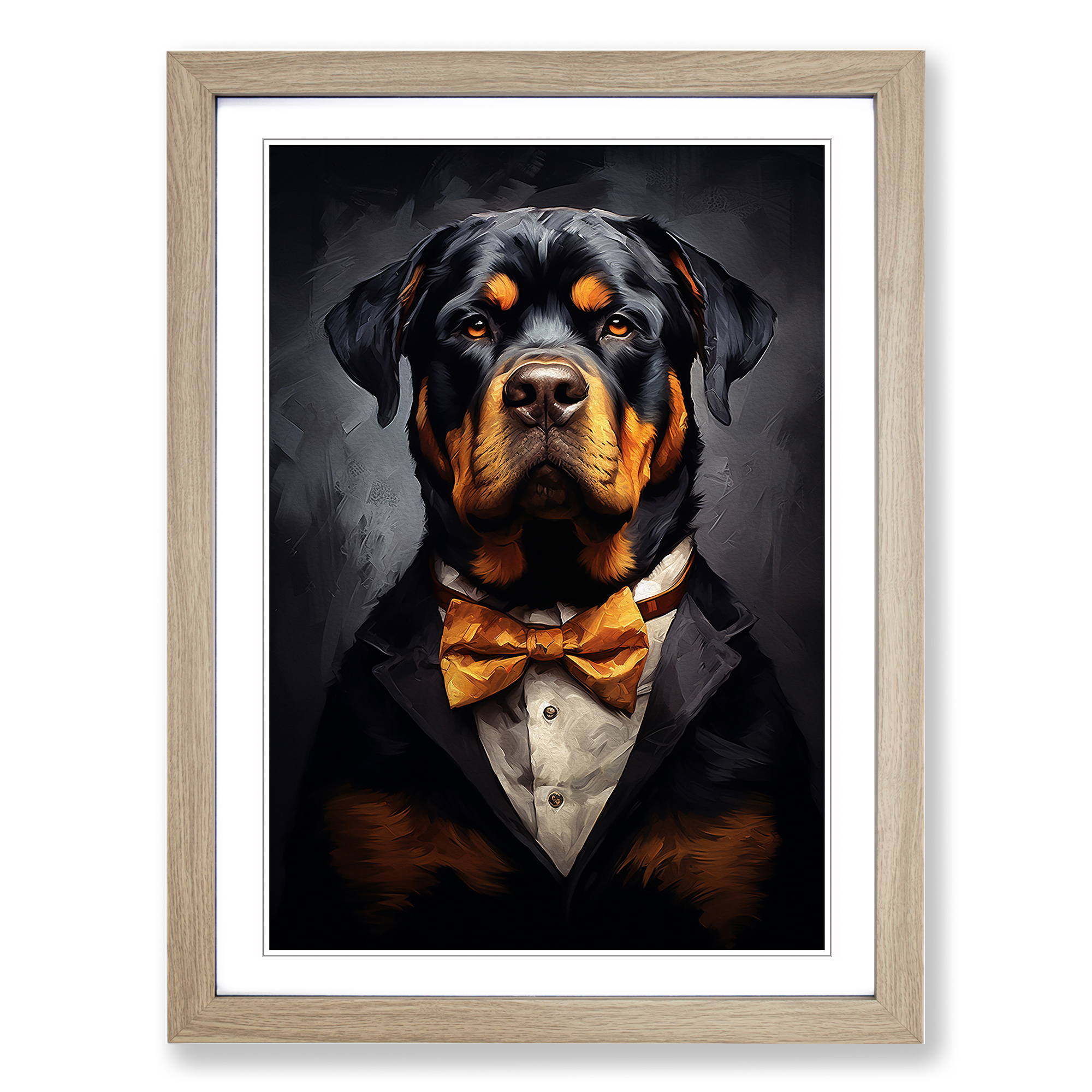Rottweiler Informel Framed Canvas Wall Art Print Poster Picture, Home Decor - Picture 6 of 8