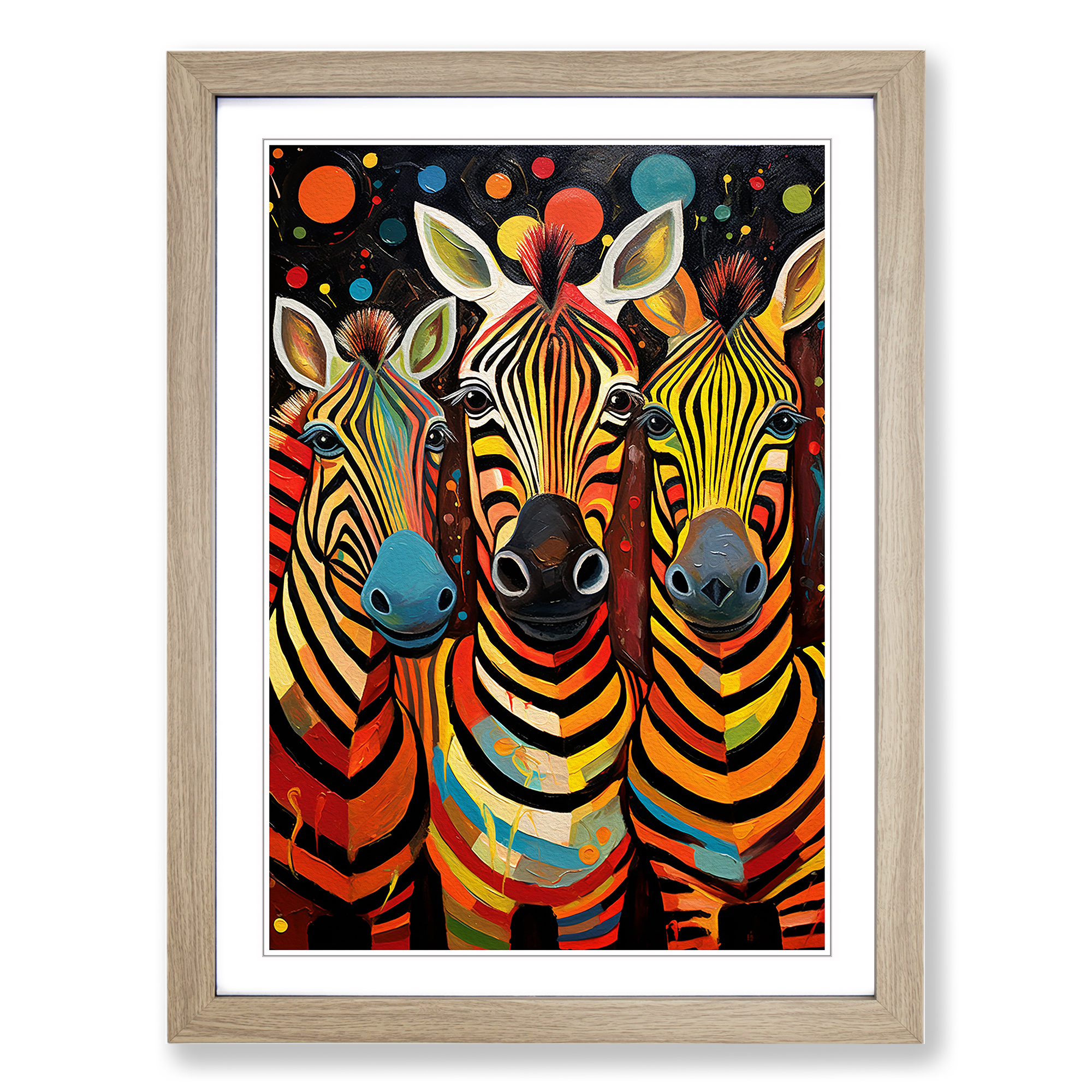 Zebra Expressionism No.2 Framed Canvas Wall Art Print Poster Picture, Home Decor - Picture 6 of 8