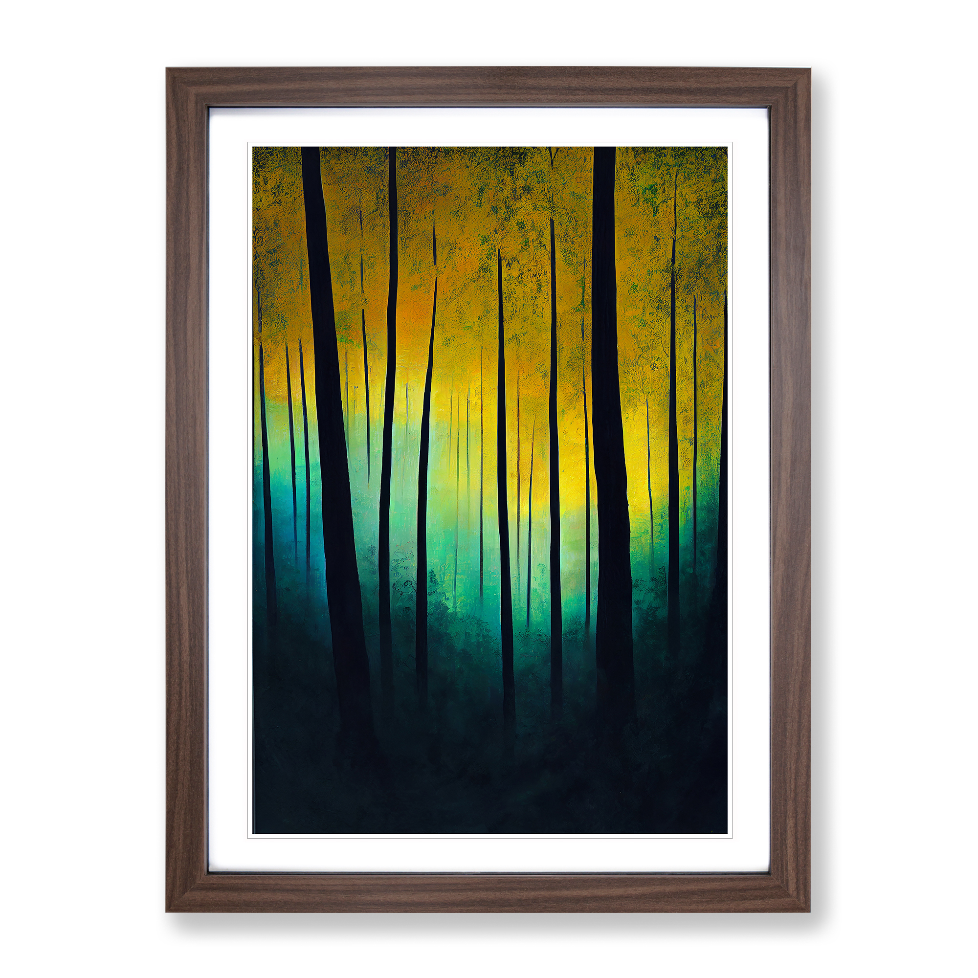A Remarkable Forest Abstract Wall Art Print Framed Canvas Picture Poster Decor-image