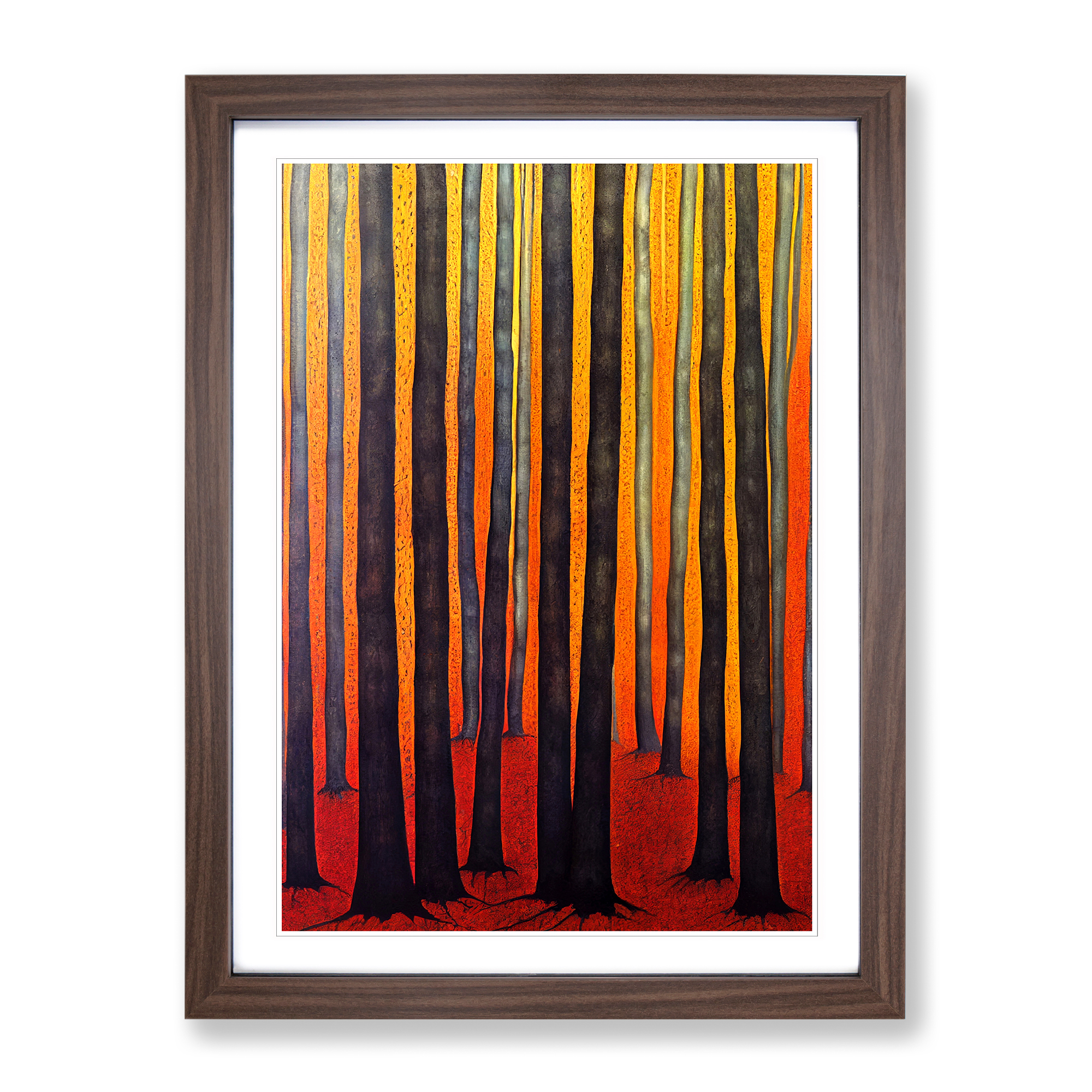 Abstract Indian Forest Framed Canvas Wall Art Print Poster Picture, Home Decor - Picture 7 of 8