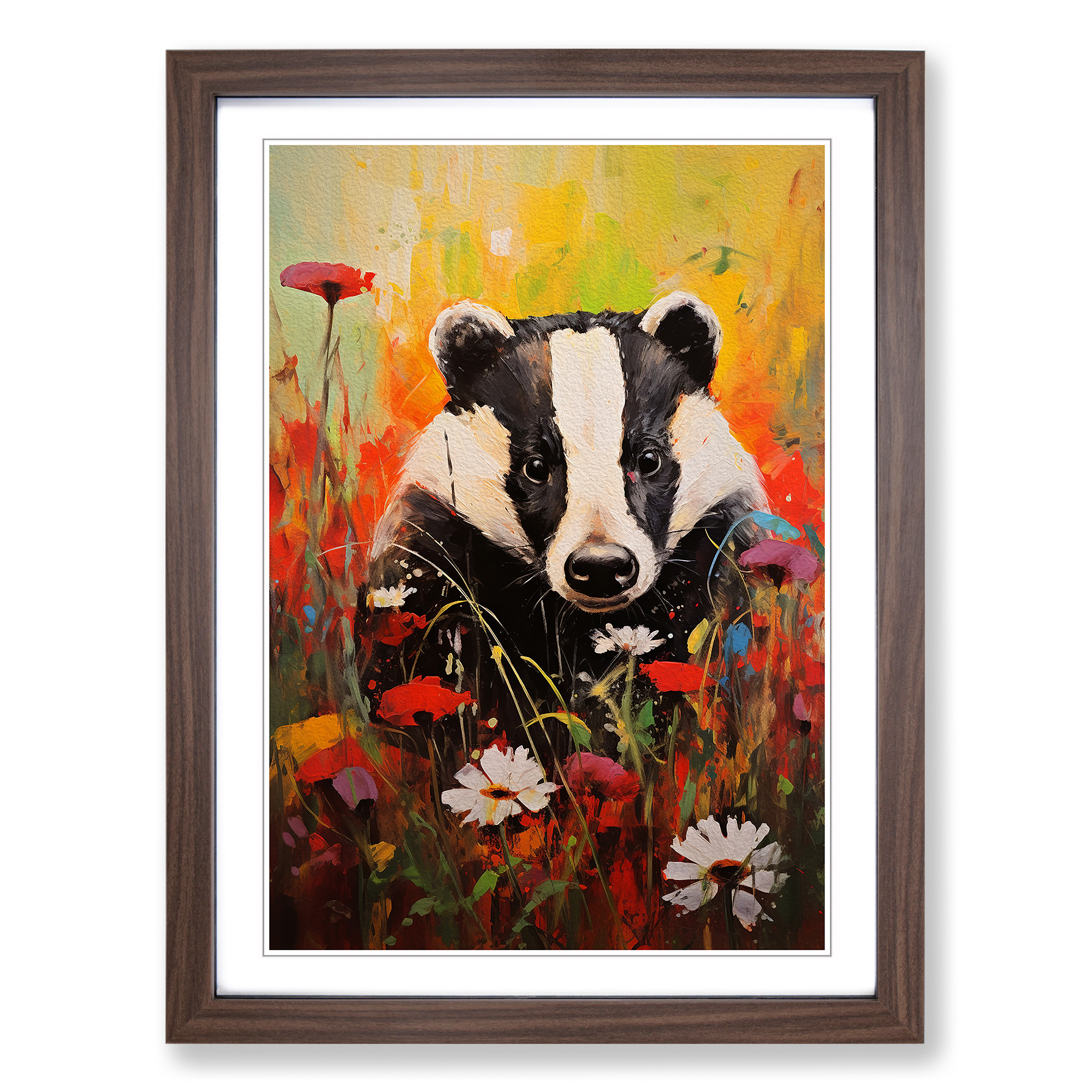 Badger Expressionism No.2 Framed Canvas Wall Art Print Poster Picture - Picture 7 of 8